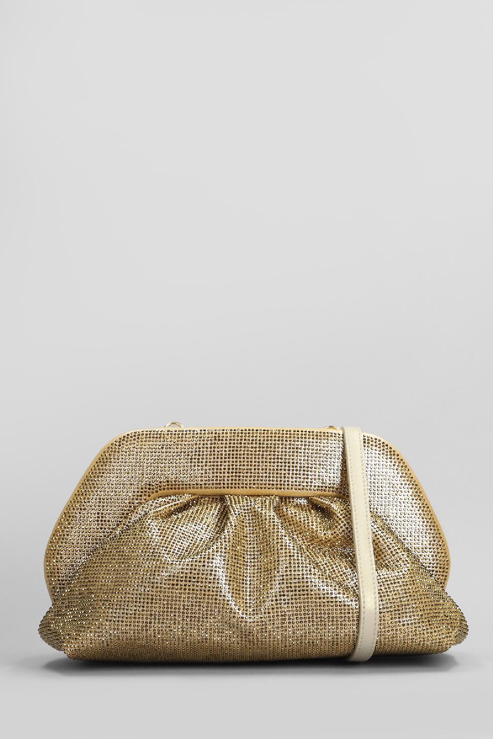 Deliberti THEMOIRè Pochette tia strass in ecopelle oro cod. 405891 - Deliberti The Luxury Shopping