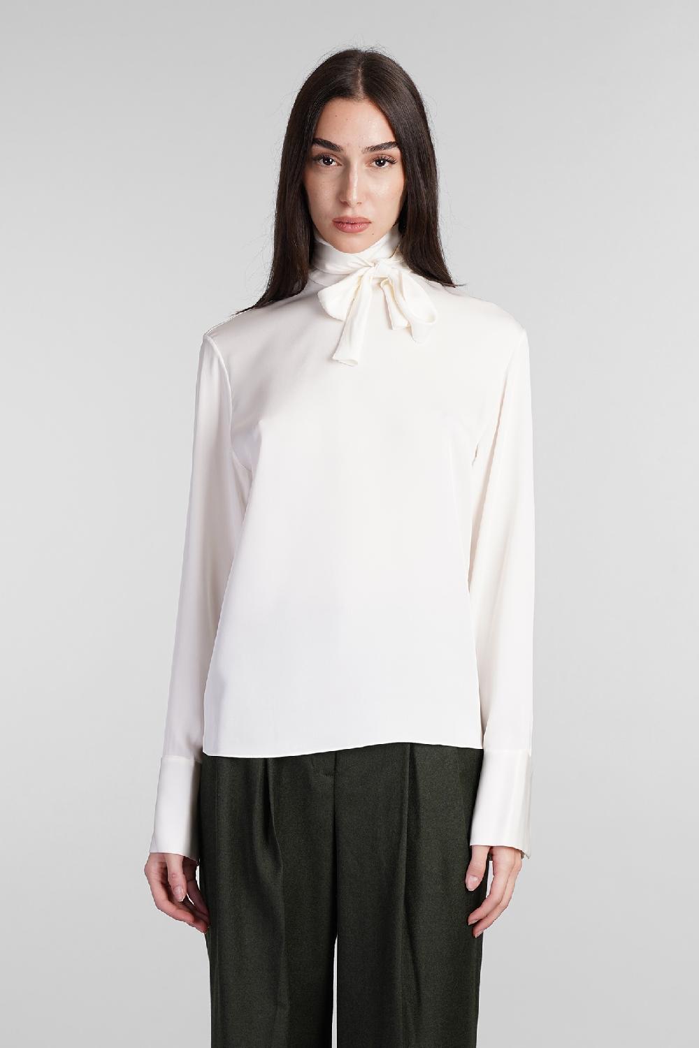 Deliberti Theory Blusa in seta beige cod. 407822 - Deliberti The Luxury Shopping