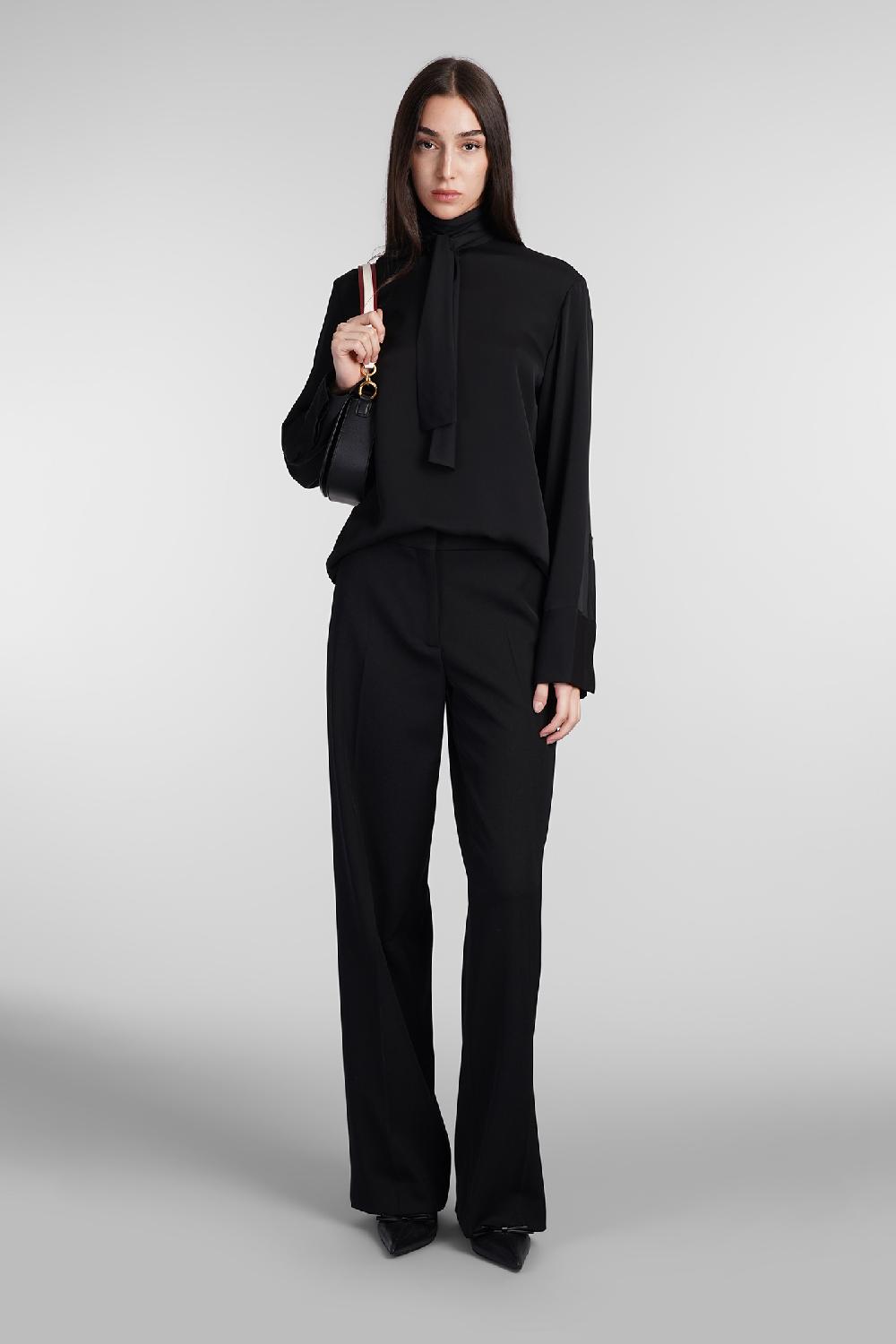 Deliberti Theory Blusa In Seta Nera Cod. 407821 - Deliberti The Luxury Shopping