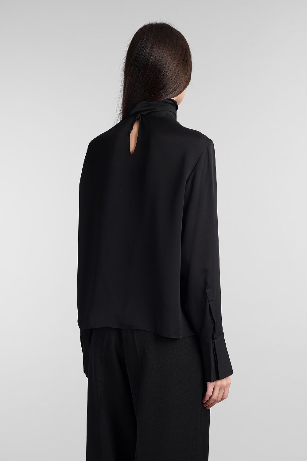 Deliberti Theory Blusa In Seta Nera Cod. 407821 - Deliberti The Luxury Shopping
