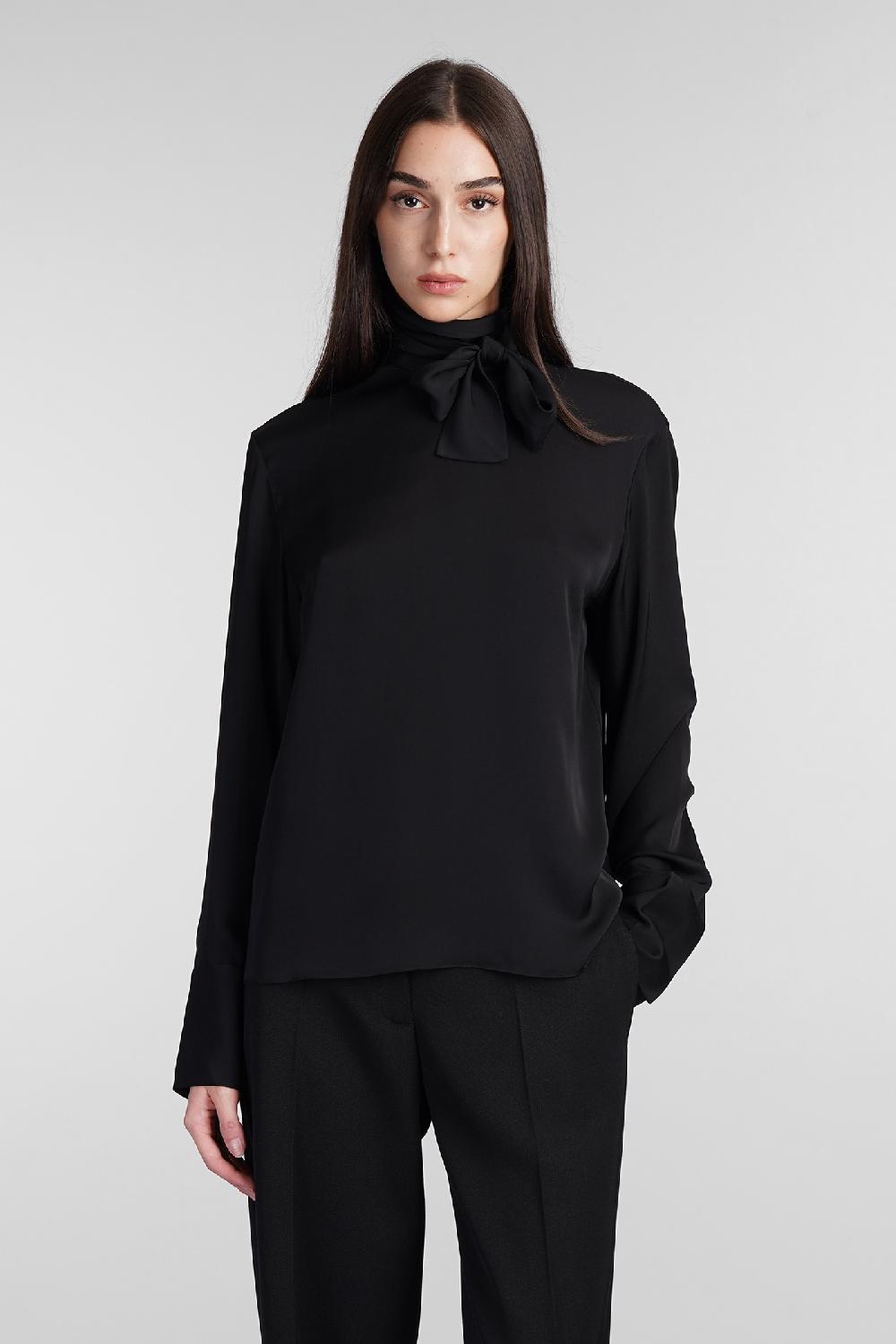 Deliberti Theory Blusa in seta nera cod. 407821 - Deliberti The Luxury Shopping