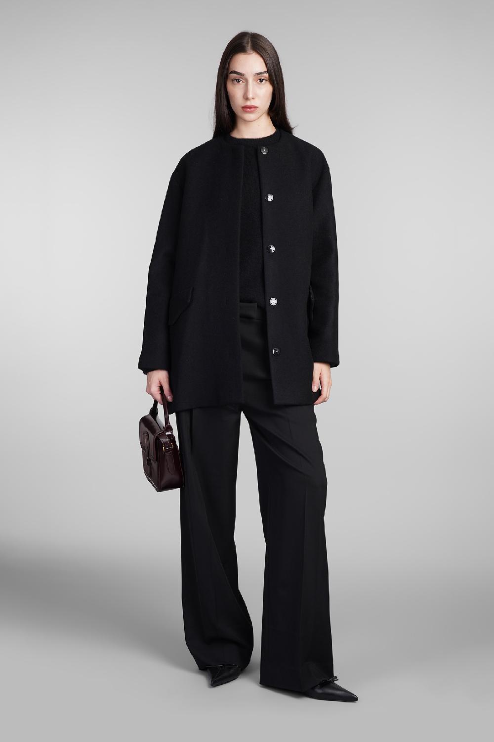 Deliberti Theory Cappotto In Lana Nera Cod. 409839 - Deliberti The Luxury Shopping