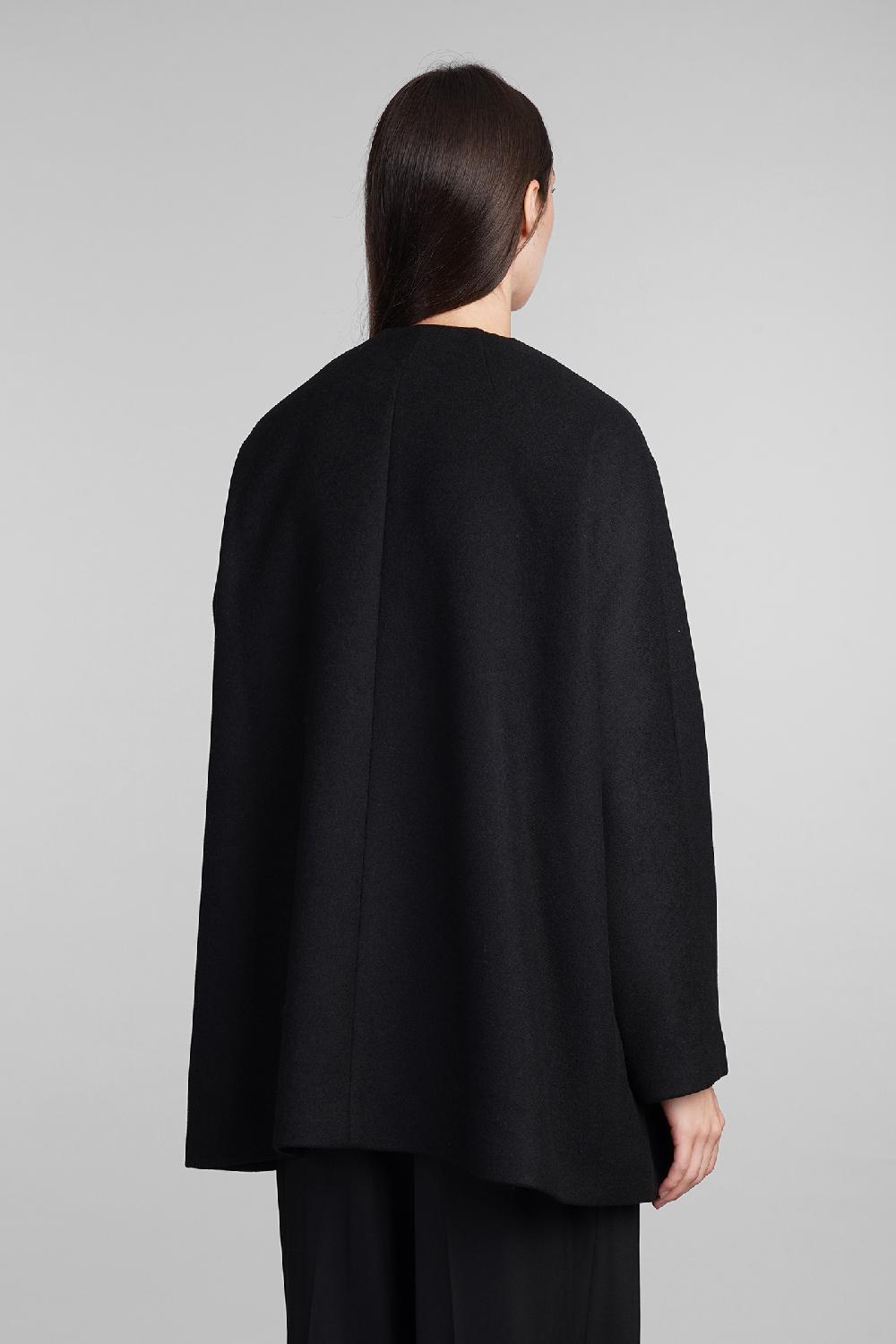 Deliberti Theory Cappotto In Lana Nera Cod. 409839 - Deliberti The Luxury Shopping