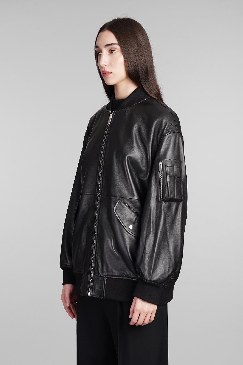 Deliberti Theory Giacca In Pelle In Pelle Nera Cod. 409838 - Deliberti The Luxury Shopping