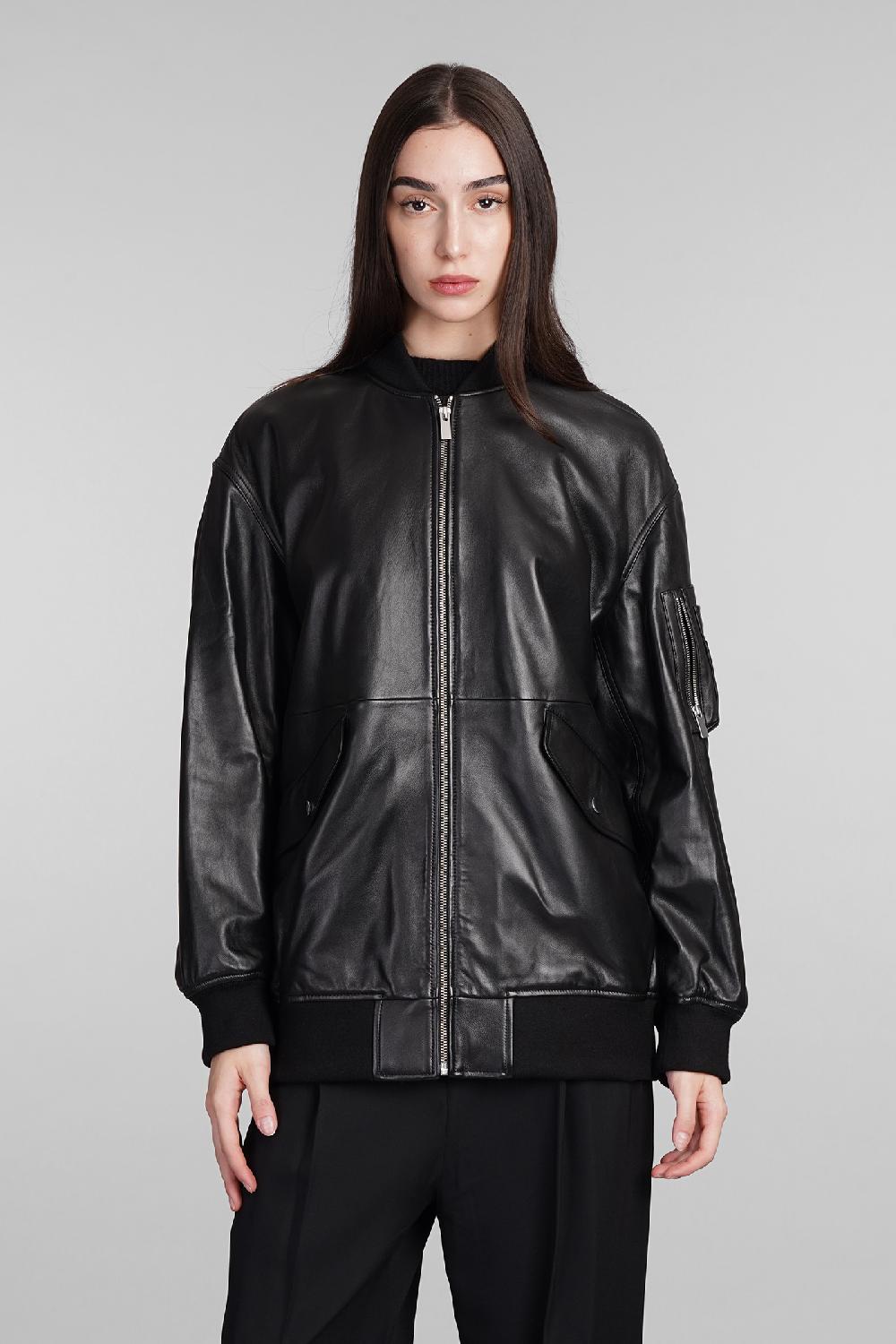 Deliberti Theory Giacca in pelle in pelle nera cod. 409838 - Deliberti The Luxury Shopping