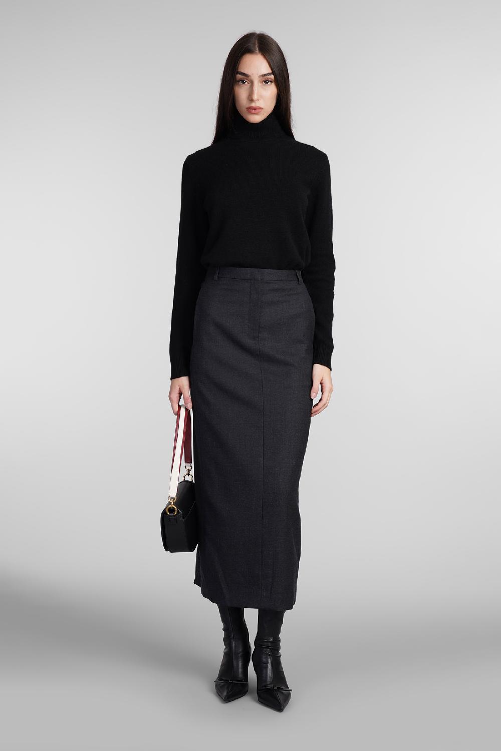 Deliberti Theory Gonna In Lana Grigia Cod. 407425 - Deliberti The Luxury Shopping