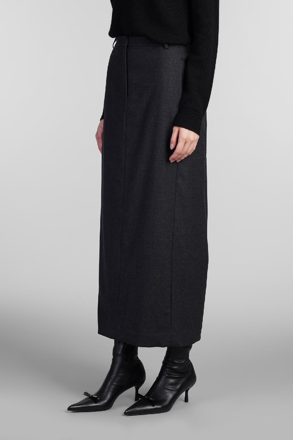 Deliberti Theory Gonna In Lana Grigia Cod. 407425 - Deliberti The Luxury Shopping