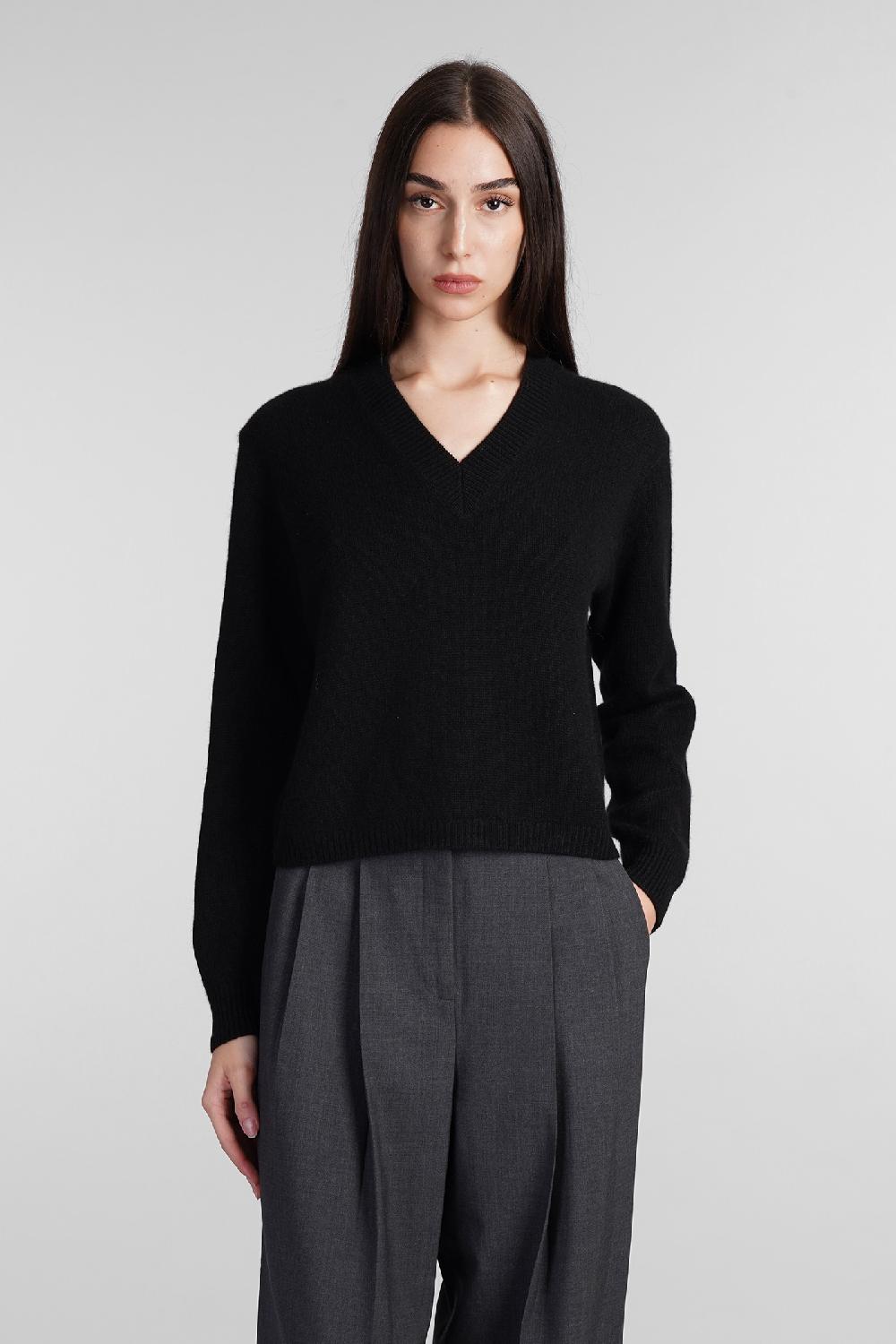 Deliberti Theory Maglia in cashmere nera cod. 406111 - Deliberti The Luxury Shopping