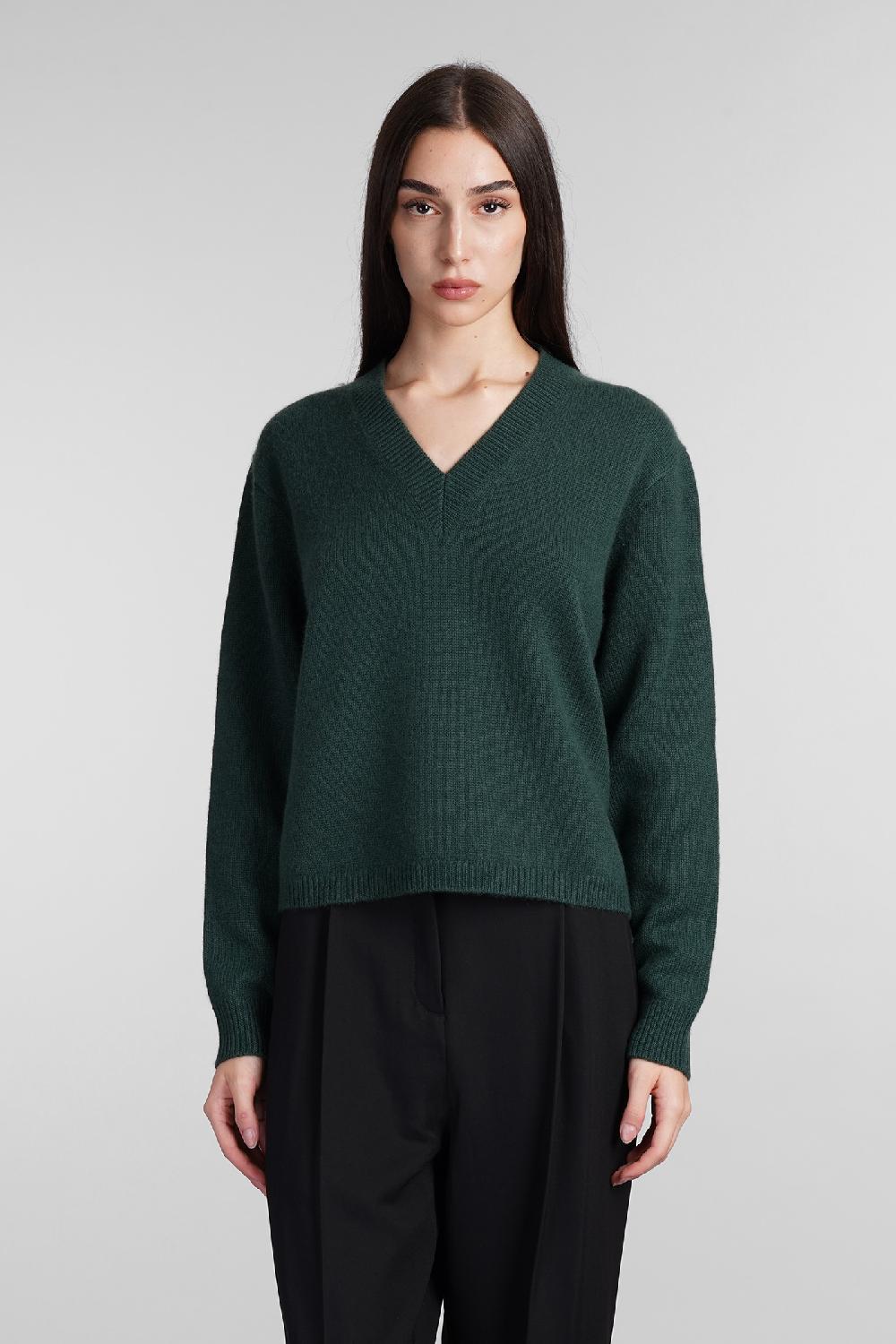 Deliberti Theory Maglia in cashmere verde cod. 406112 - Deliberti The Luxury Shopping