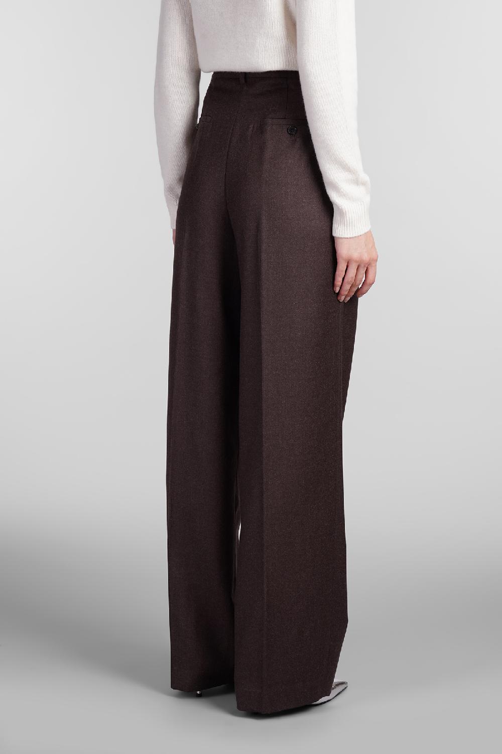 Deliberti Theory Pantalone In Lana Marrone Cod. 407423 - Deliberti The Luxury Shopping
