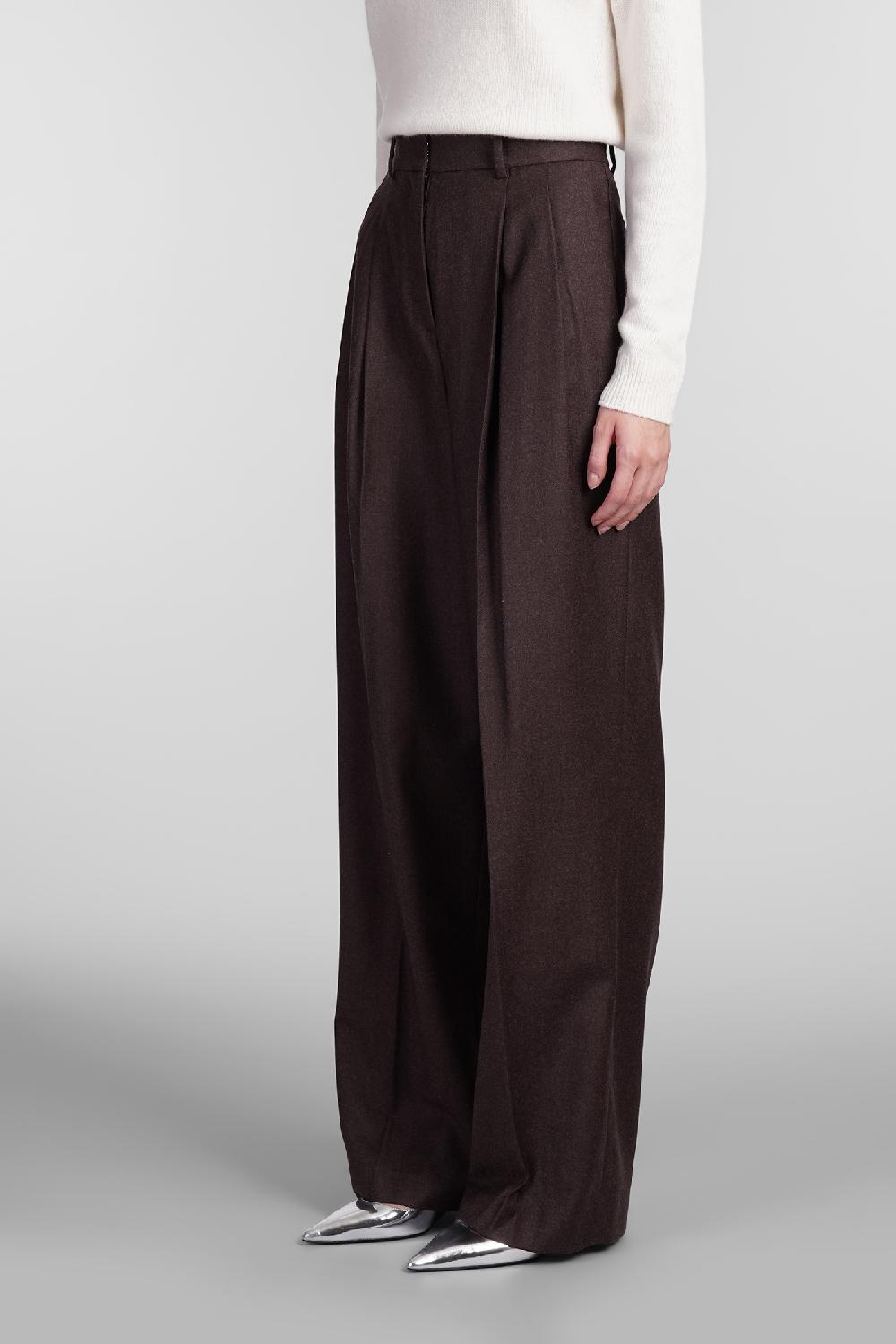 Deliberti Theory Pantalone In Lana Marrone Cod. 407423 - Deliberti The Luxury Shopping