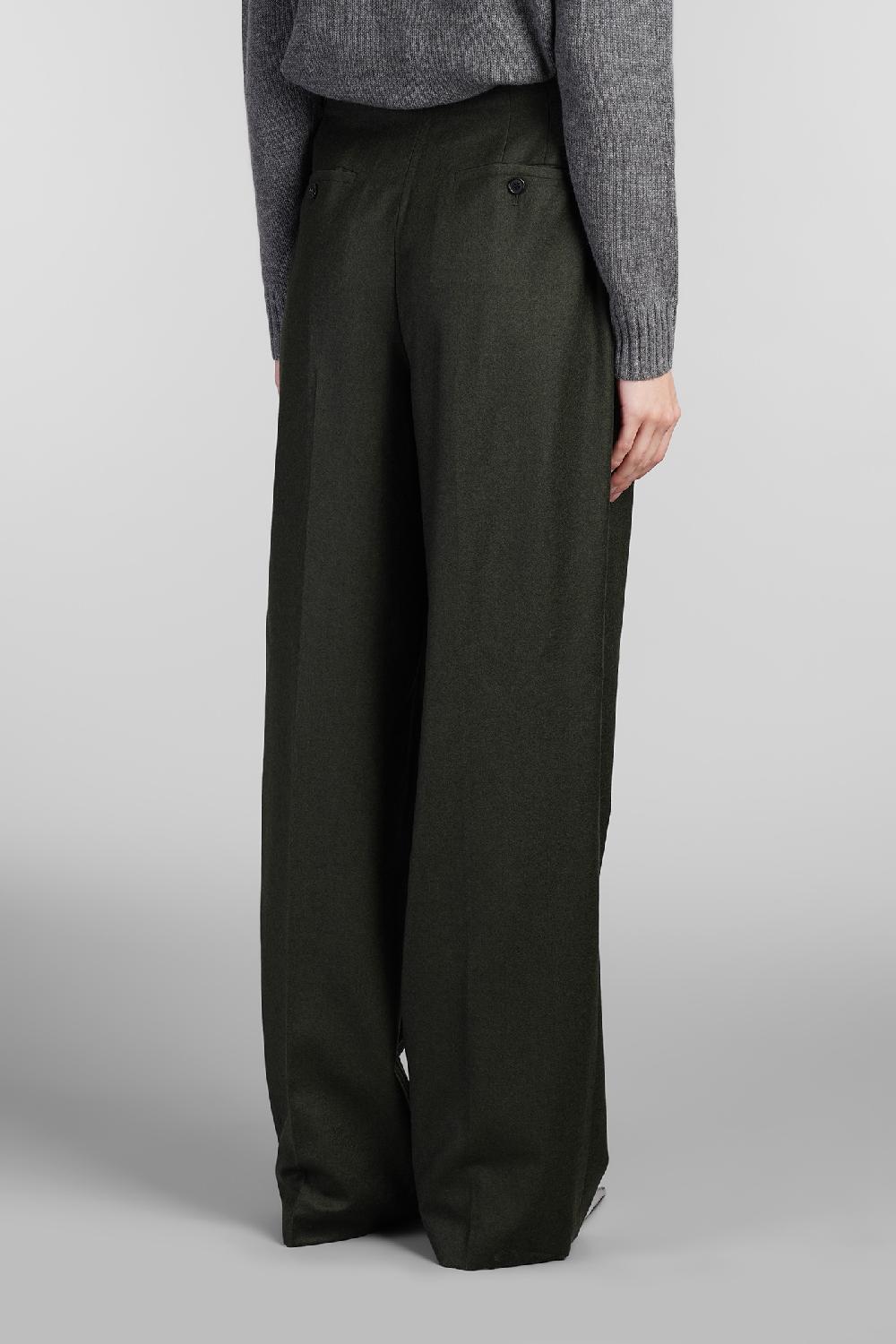 Deliberti Theory Pantalone In Lana Verde Cod. 407424 - Deliberti The Luxury Shopping