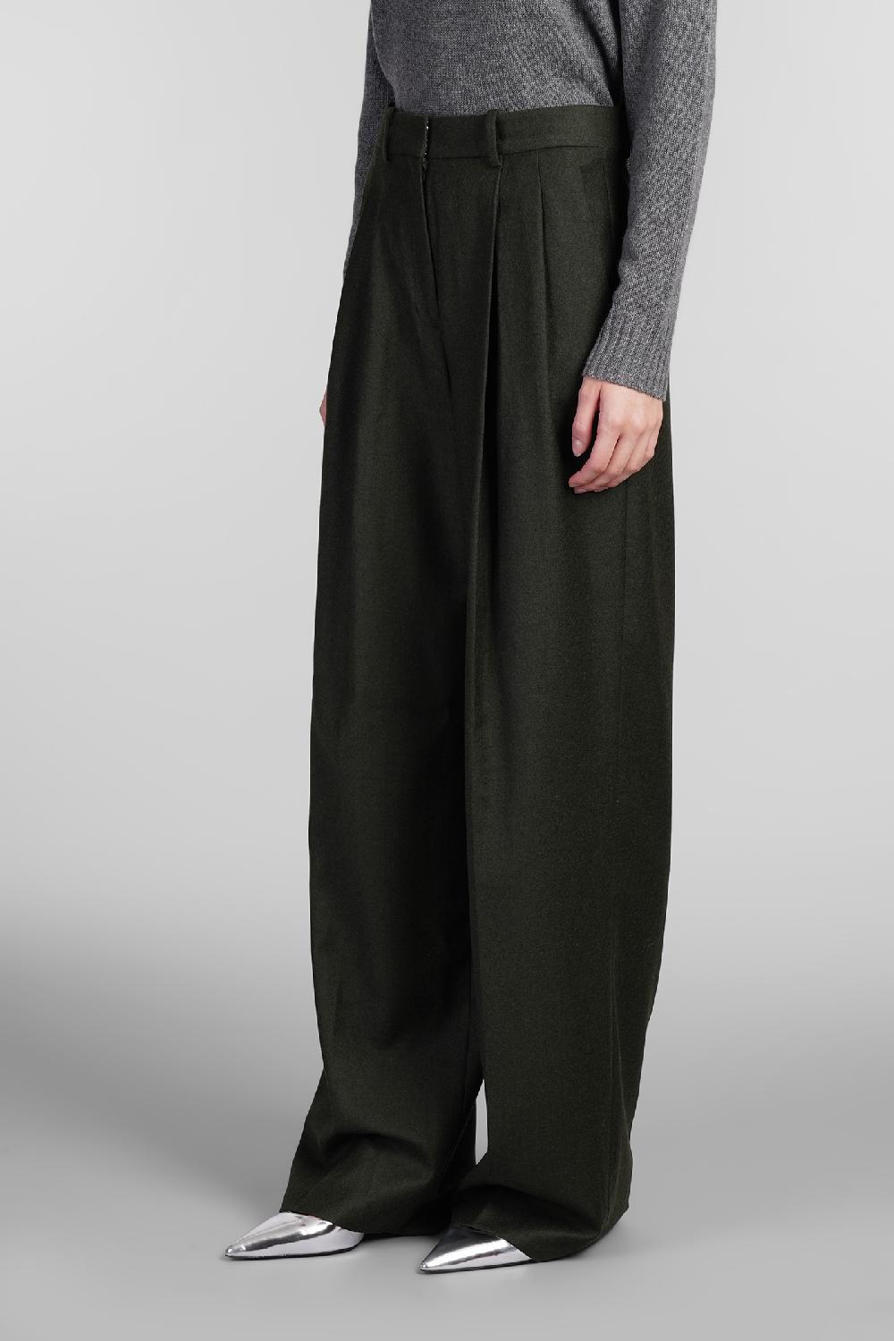Deliberti Theory Pantalone In Lana Verde Cod. 407424 - Deliberti The Luxury Shopping