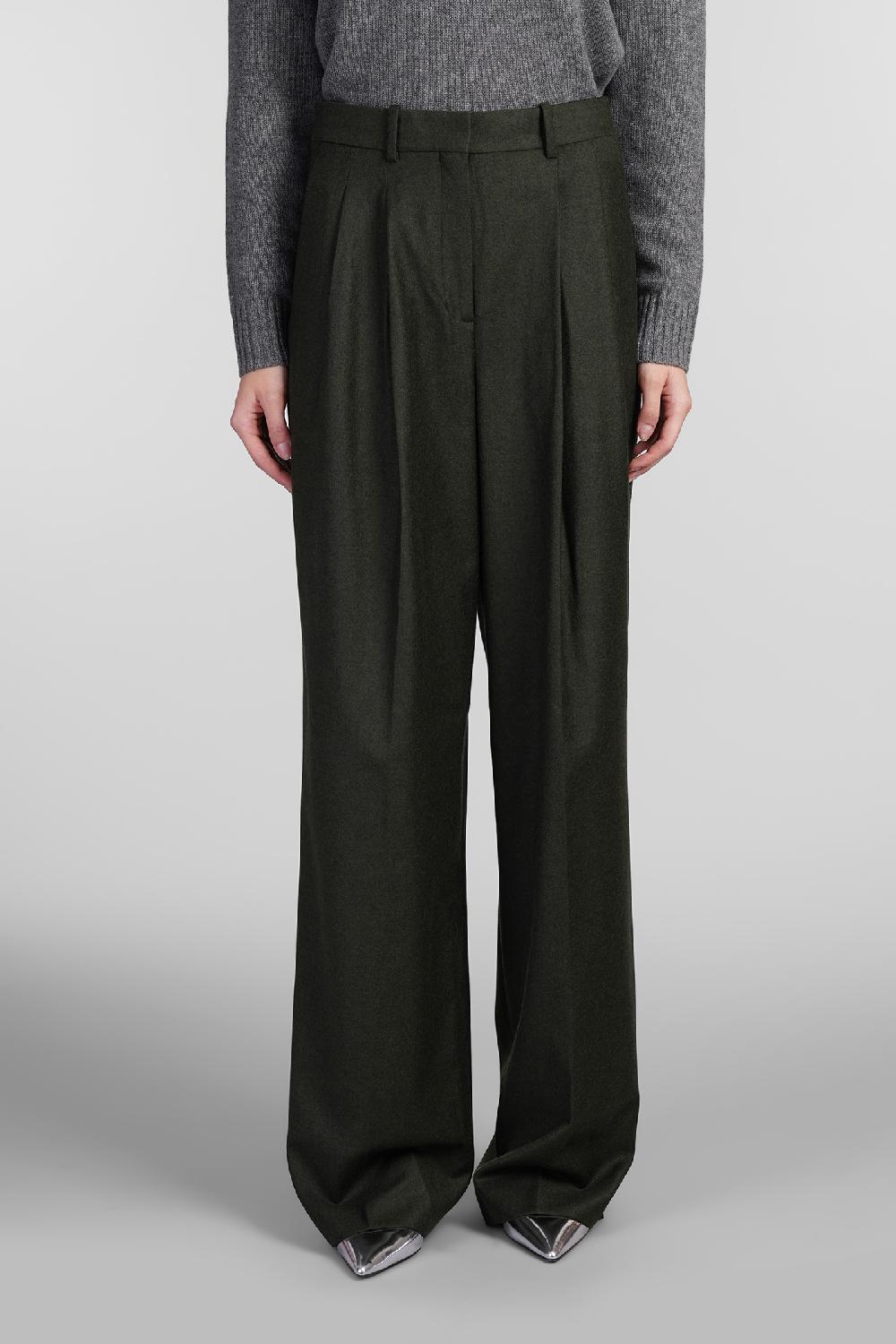 Deliberti Theory Pantalone in lana verde cod. 407424 - Deliberti The Luxury Shopping