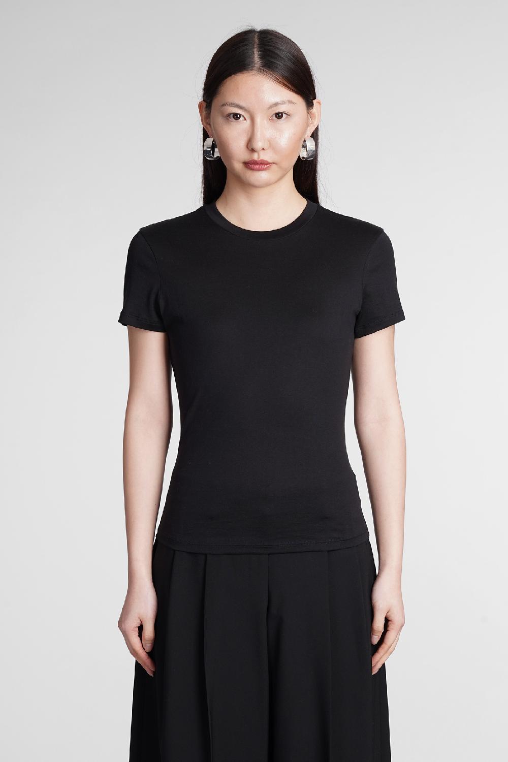 Deliberti Theory T-shirt in cotone nero cod. 387273 - Deliberti The Luxury Shopping