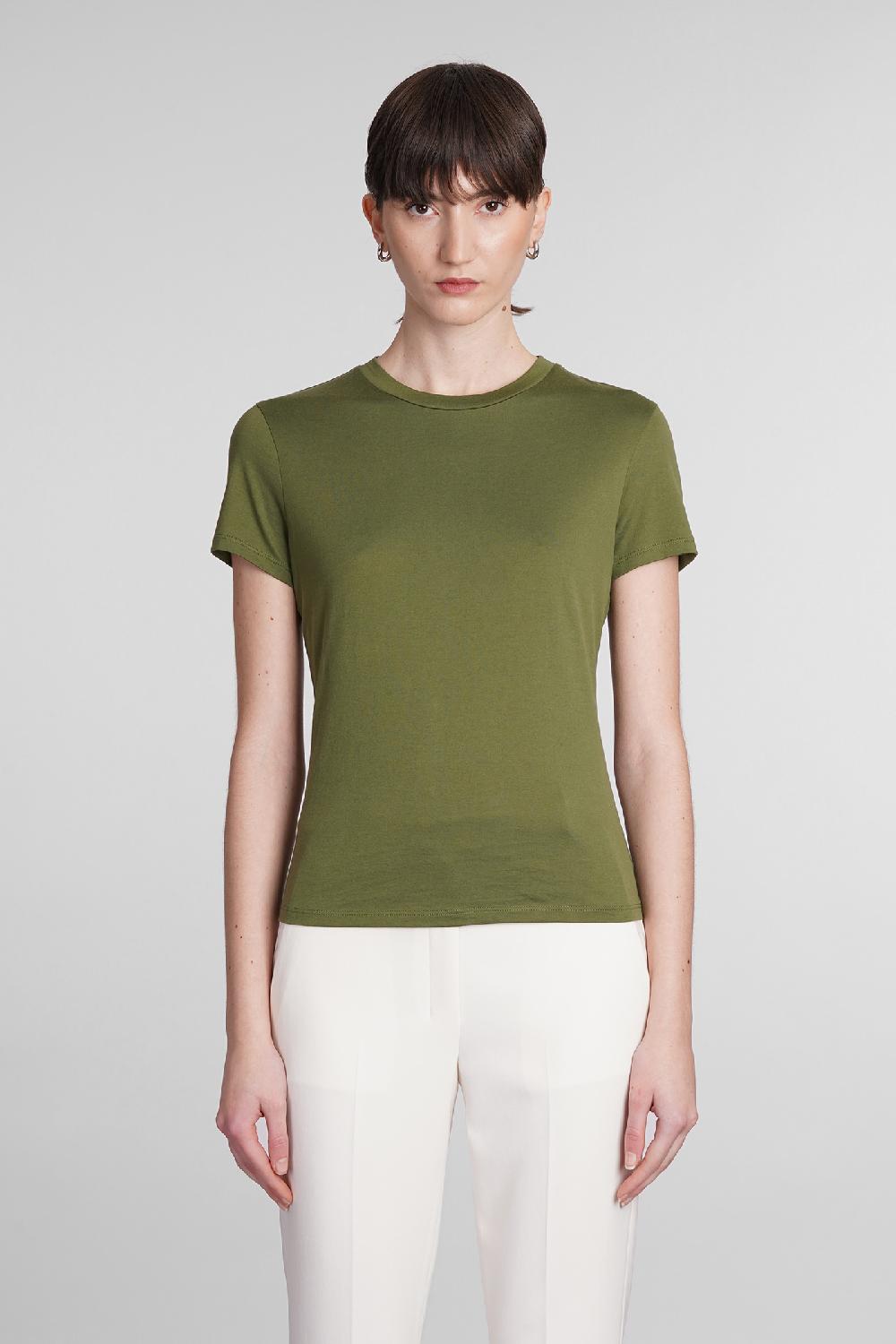 Deliberti Theory T-shirt in cotone verde cod. 394522 - Deliberti The Luxury Shopping