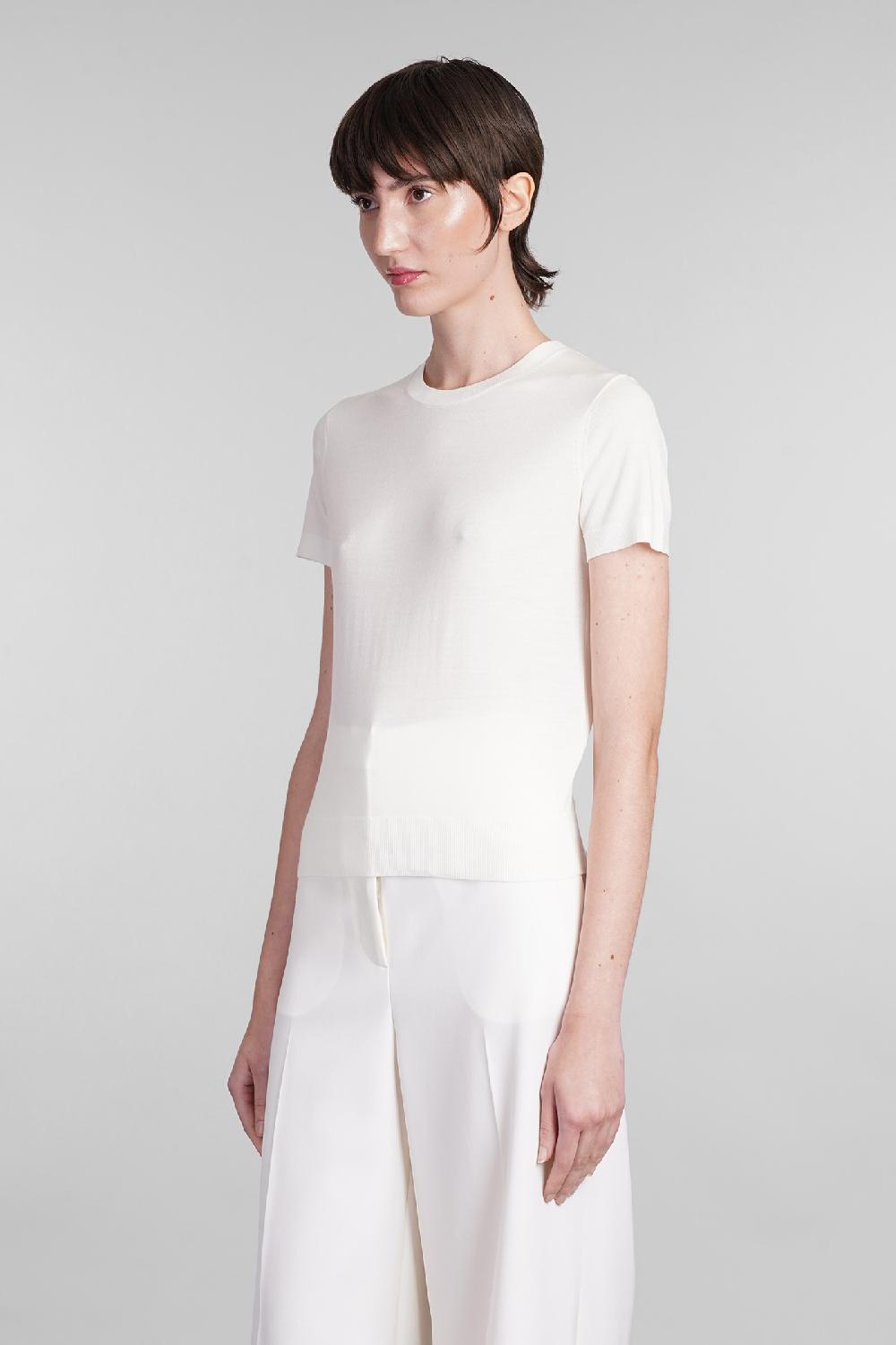 Deliberti Theory T-shirt In Lana Beige Cod. 401895 - Deliberti The Luxury Shopping