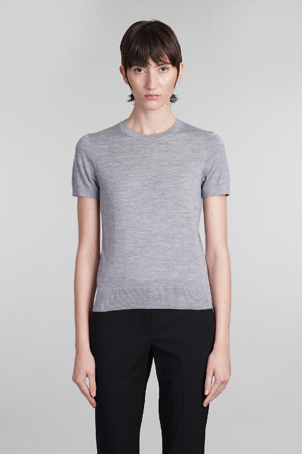 Deliberti Theory T-shirt in lana grigia cod. 401896 - Deliberti The Luxury Shopping
