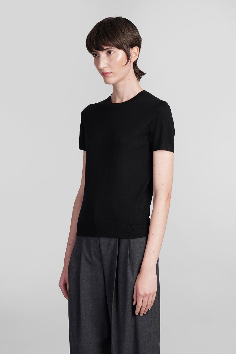 Deliberti Theory T-shirt In Lana Nera Cod. 401894 - Deliberti The Luxury Shopping