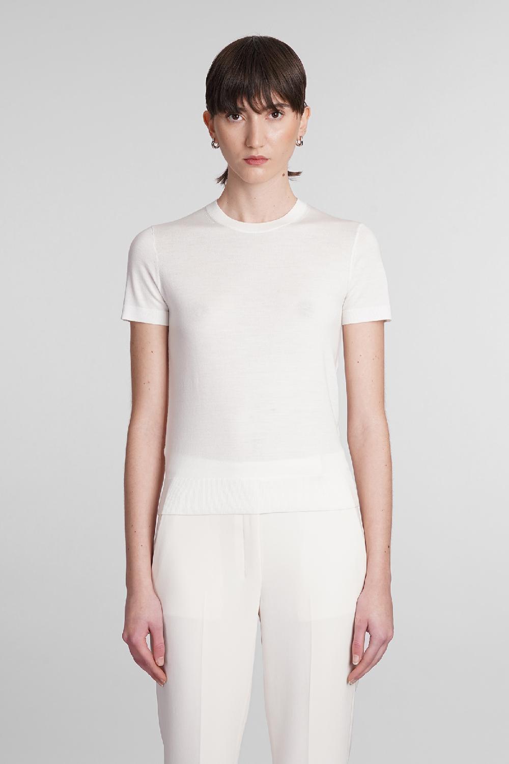 Deliberti Theory T-shirt in poliestere beige cod. 394519 - Deliberti The Luxury Shopping