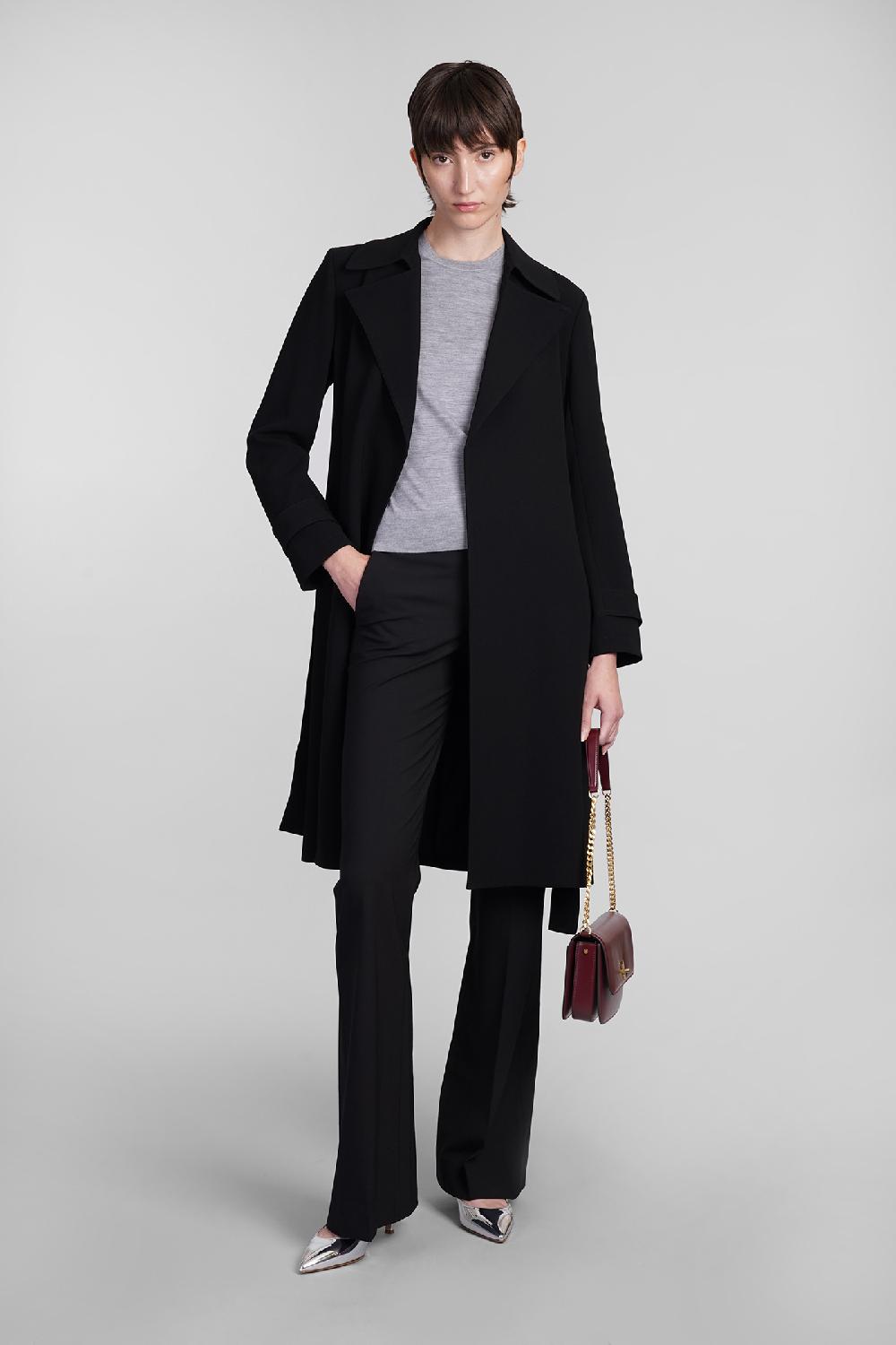 Deliberti Theory Trench In Triacetato Nero Cod. 401901 - Deliberti The Luxury Shopping