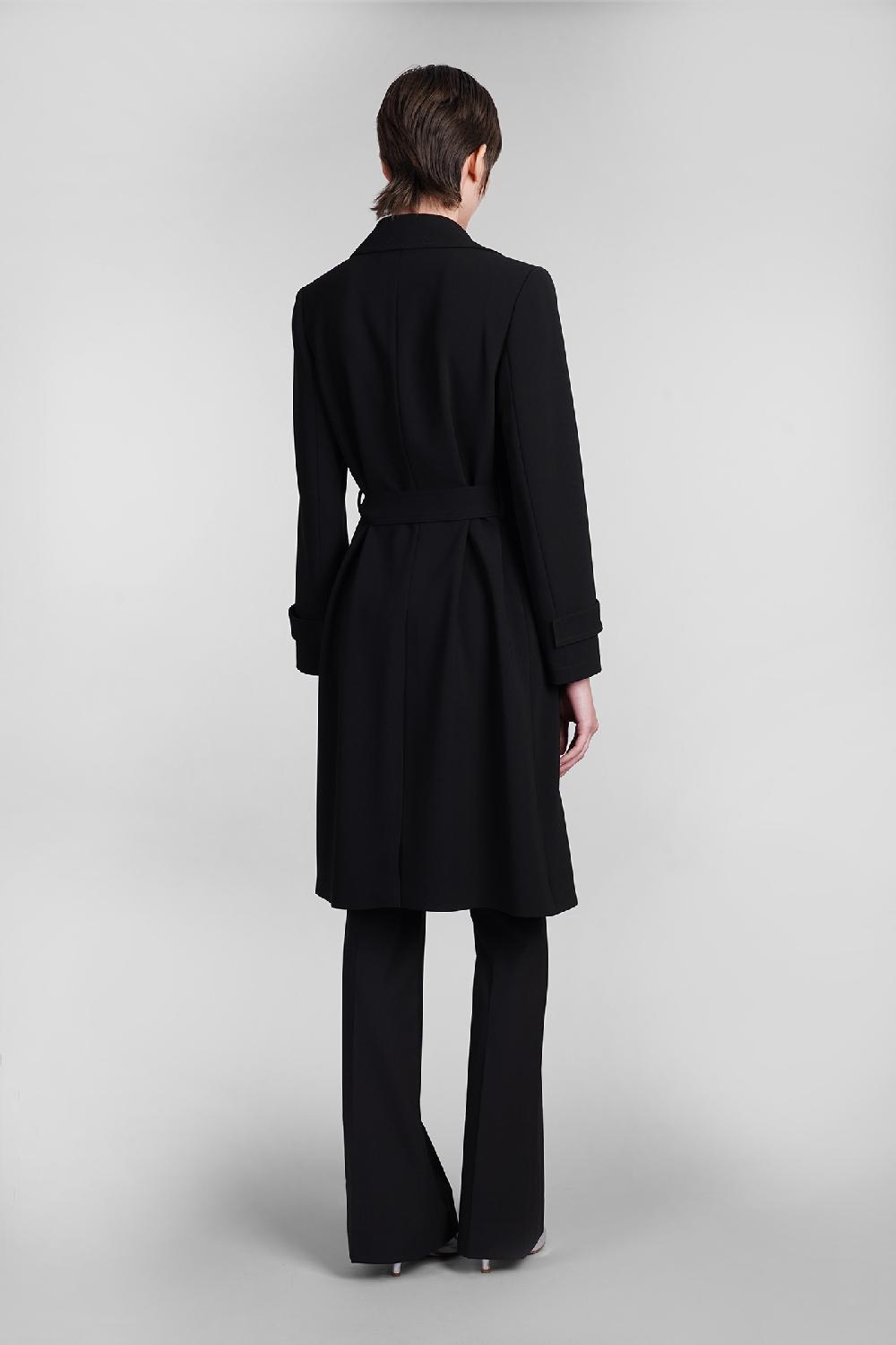 Deliberti Theory Trench In Triacetato Nero Cod. 401901 - Deliberti The Luxury Shopping