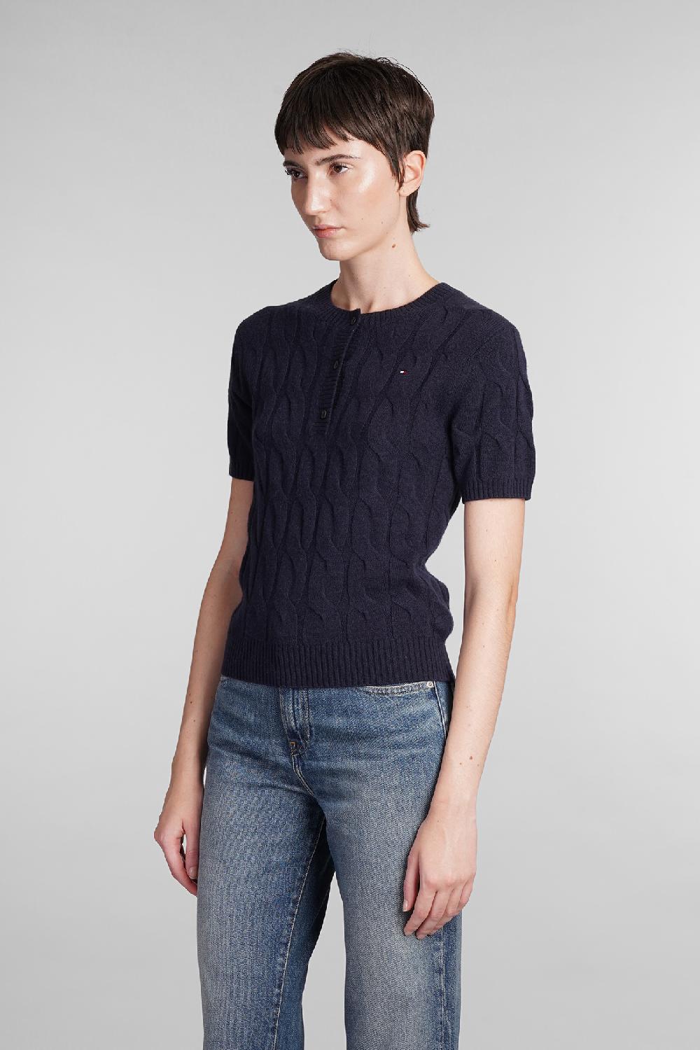 Deliberti Tommy Hilfiger Cardigan In Lana Blu Cod. 406746 - Deliberti The Luxury Shopping