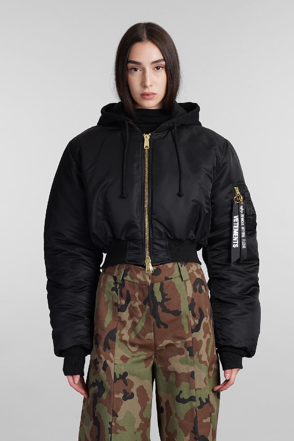 Deliberti VETEMENTS Bomber in nylon nero cod. 407463 - Deliberti The Luxury Shopping