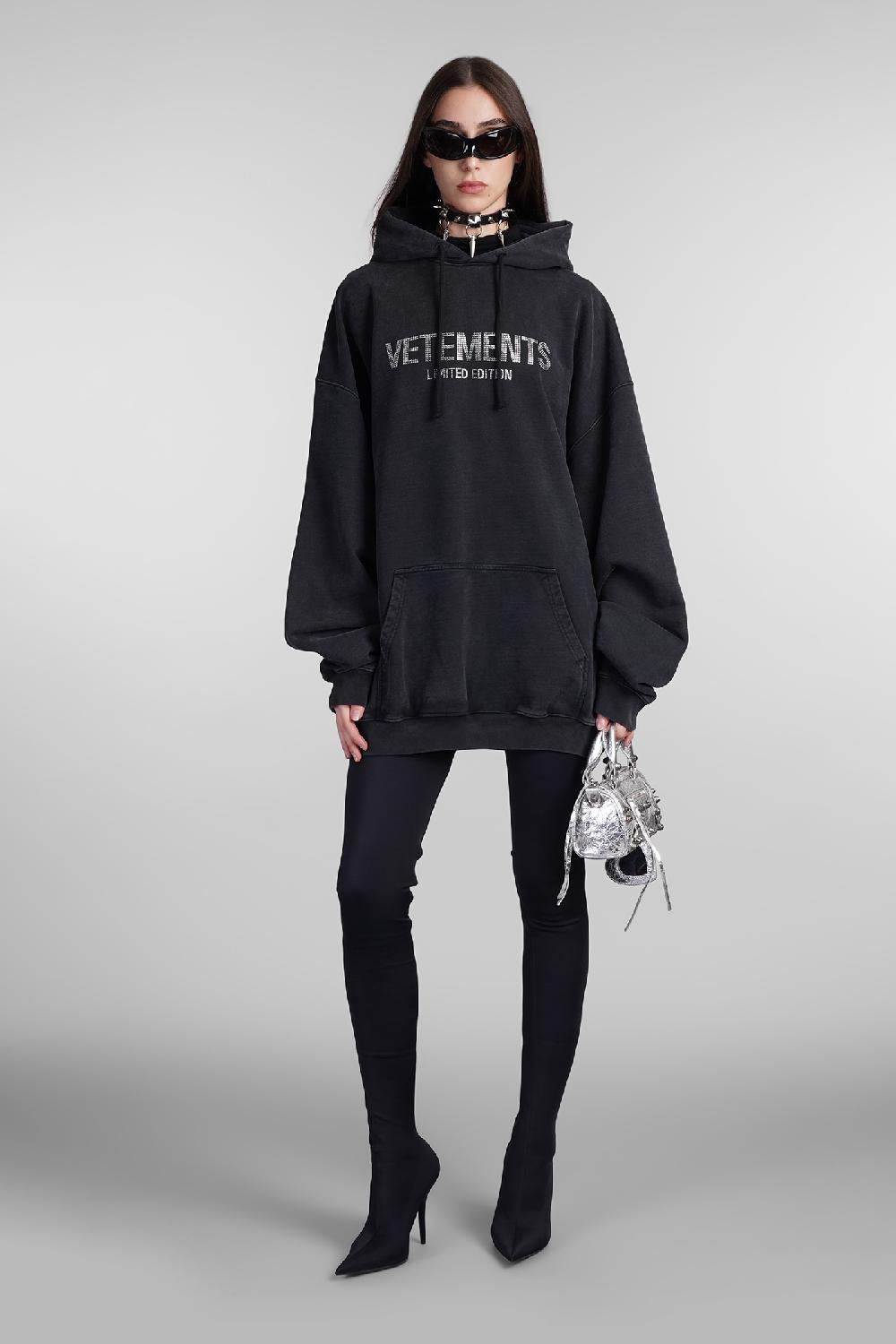 Deliberti VETEMENTS Felpa In Cotone Nero Cod. 407474 - Deliberti The Luxury Shopping