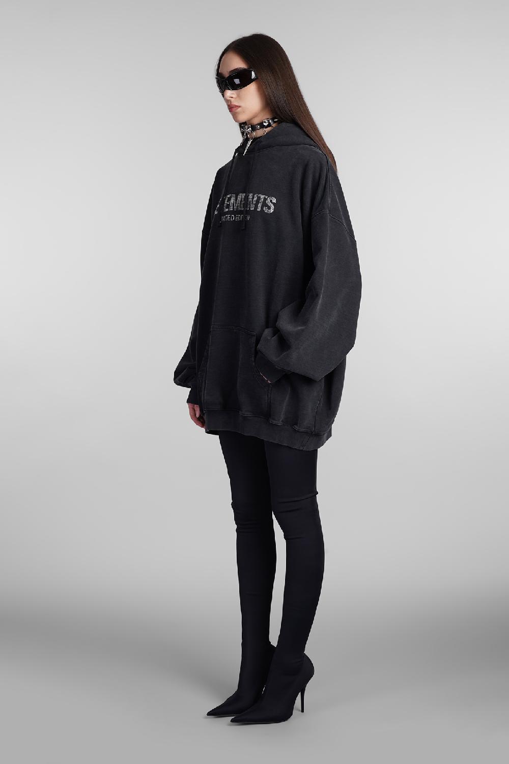 Deliberti VETEMENTS Felpa In Cotone Nero Cod. 407474 - Deliberti The Luxury Shopping