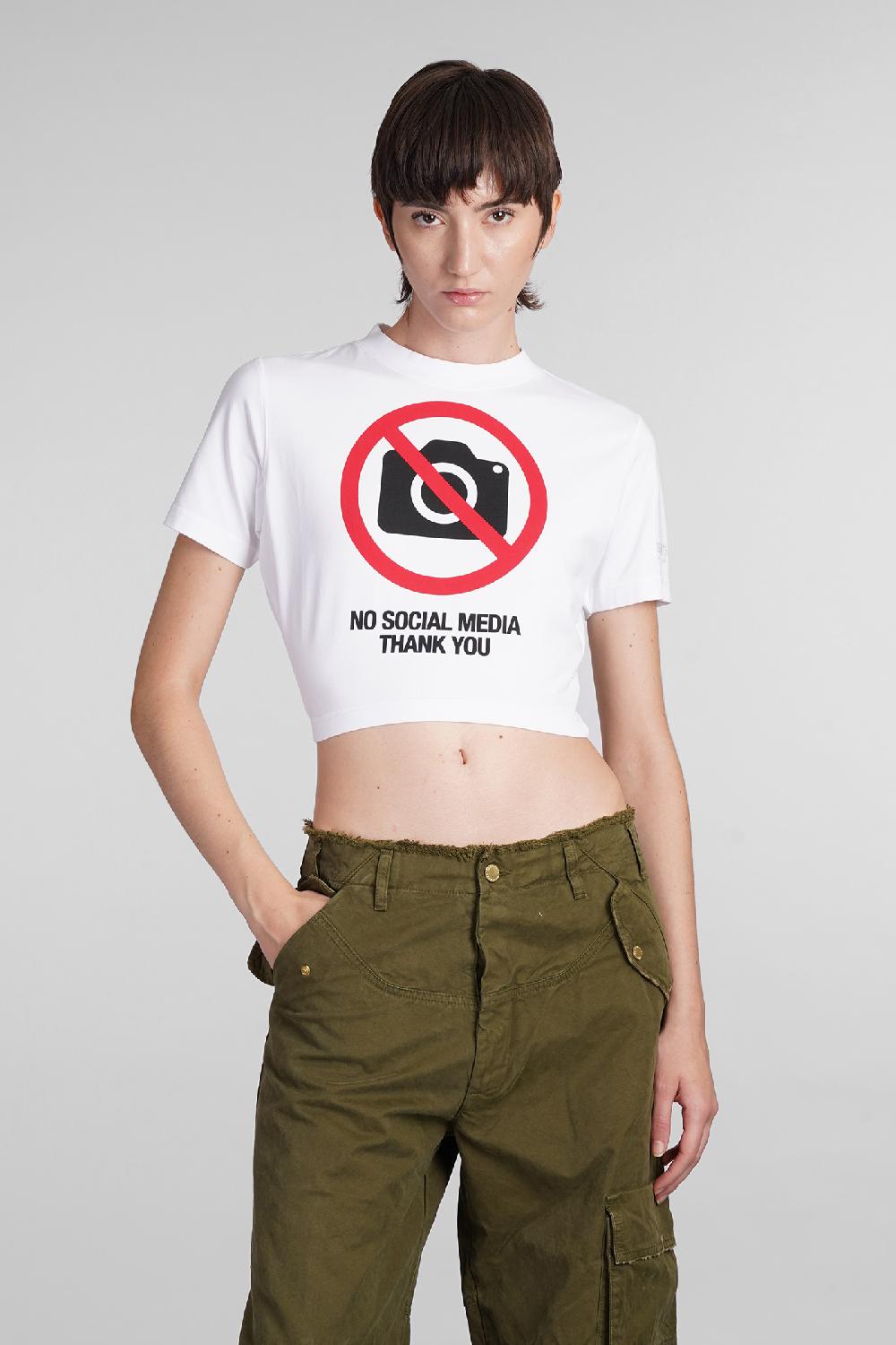 Deliberti VETEMENTS T-shirt in cotone bianco cod. 407480 - Deliberti The Luxury Shopping