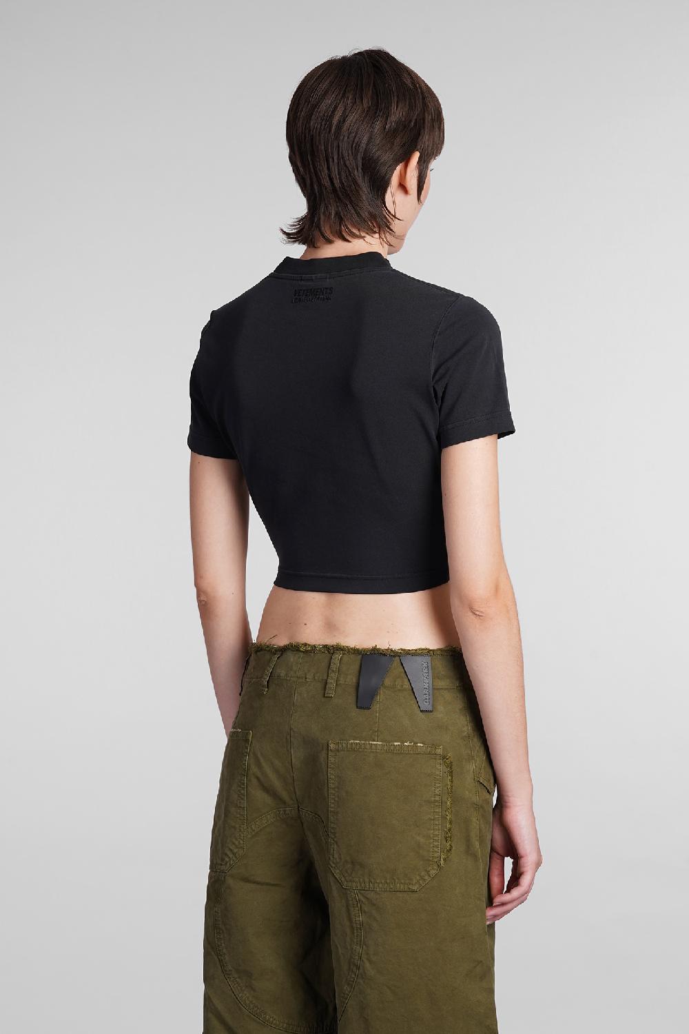 Deliberti VETEMENTS T-shirt In Cotone Nero Cod. 407482 - Deliberti The Luxury Shopping