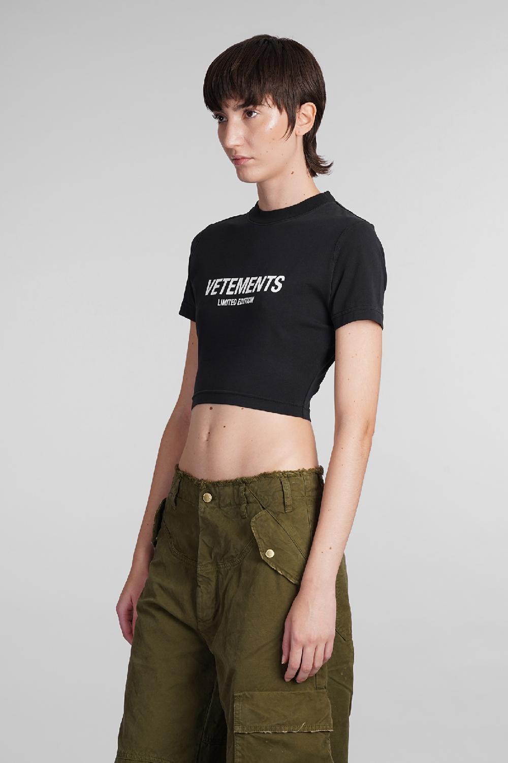 Deliberti VETEMENTS T-shirt In Cotone Nero Cod. 407482 - Deliberti The Luxury Shopping