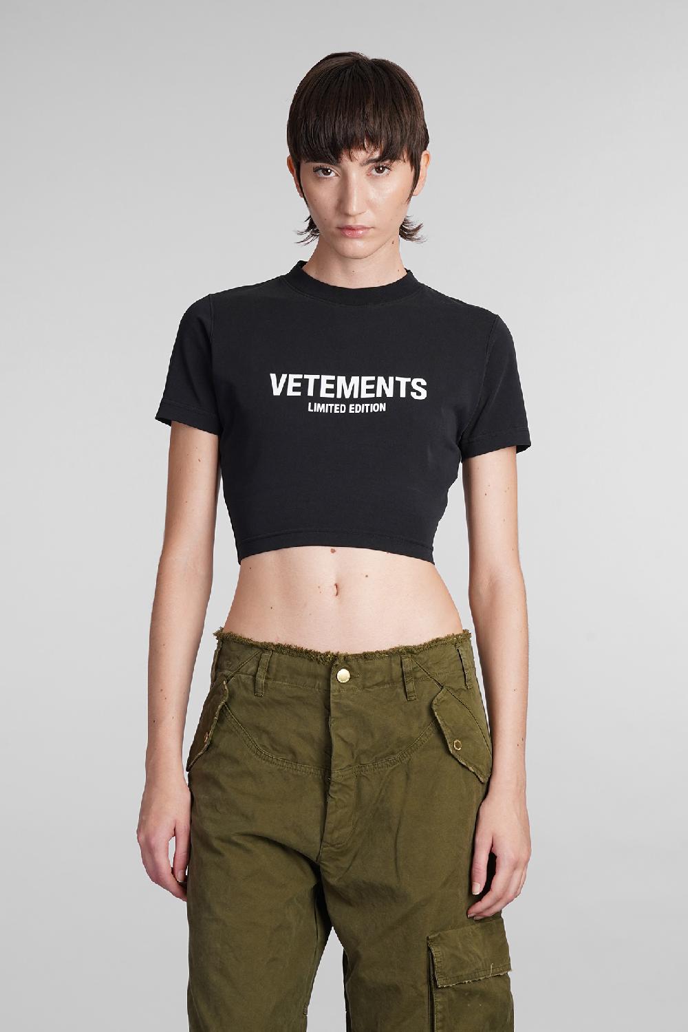 Deliberti VETEMENTS T-shirt in cotone nero cod. 407482 - Deliberti The Luxury Shopping