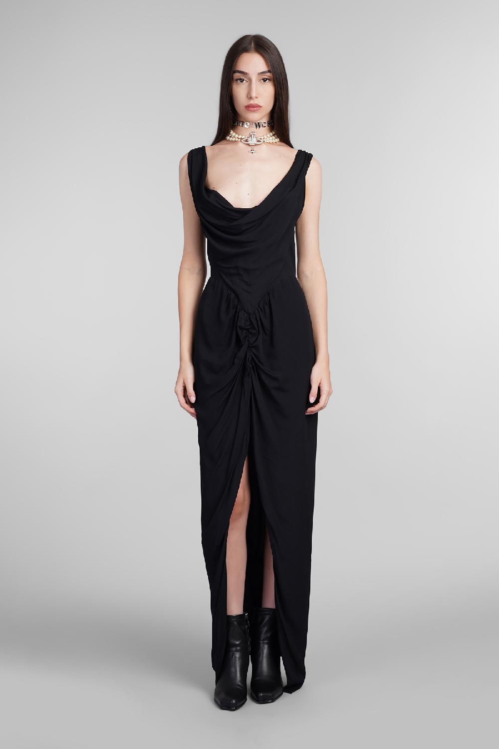 Deliberti Vivienne Westwood Abito in viscosa nera cod. 404462 - Deliberti The Luxury Shopping