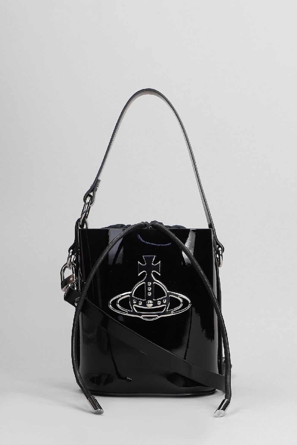 Deliberti Vivienne Westwood Borsa a spalla daisy in pelle nera cod. 404450 - Deliberti The Luxury Shopping
