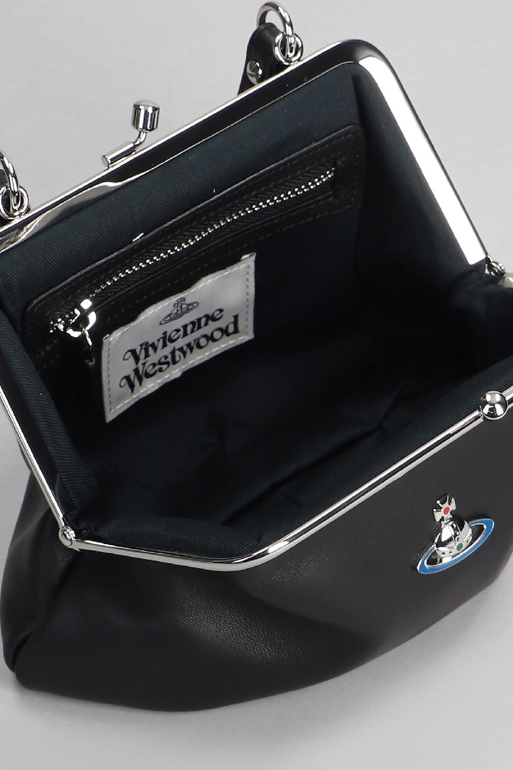 Deliberti Vivienne Westwood Borsa A Spalla Granny In Pelle Nera Cod. 404446 - Deliberti The Luxury Shopping