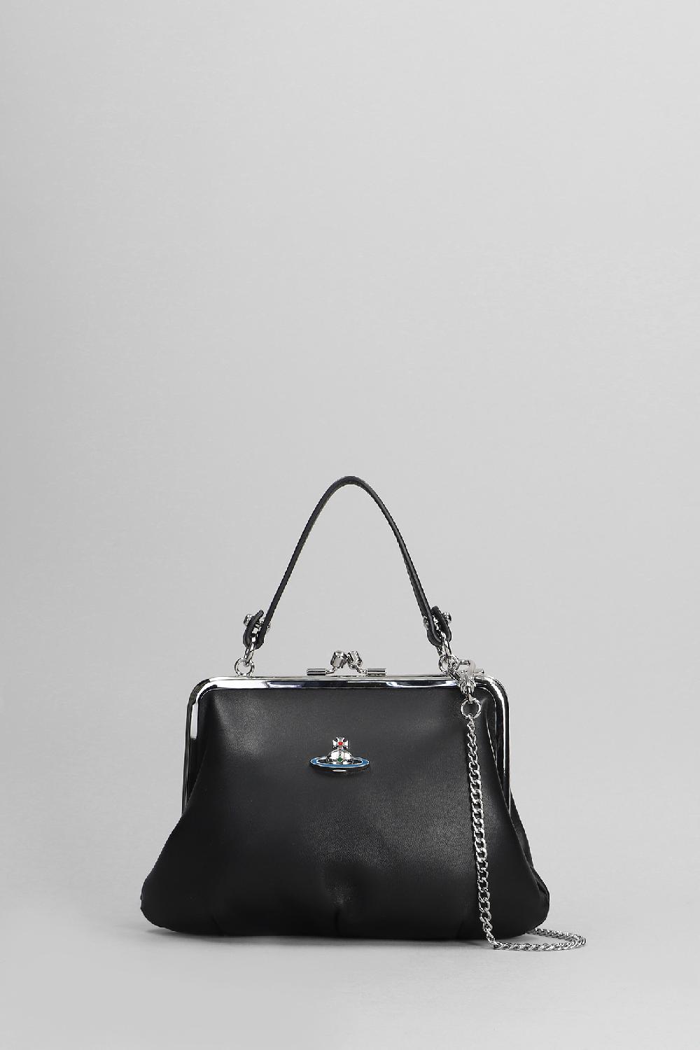 Deliberti Vivienne Westwood Borsa a spalla granny in pelle nera cod. 404446 - Deliberti The Luxury Shopping