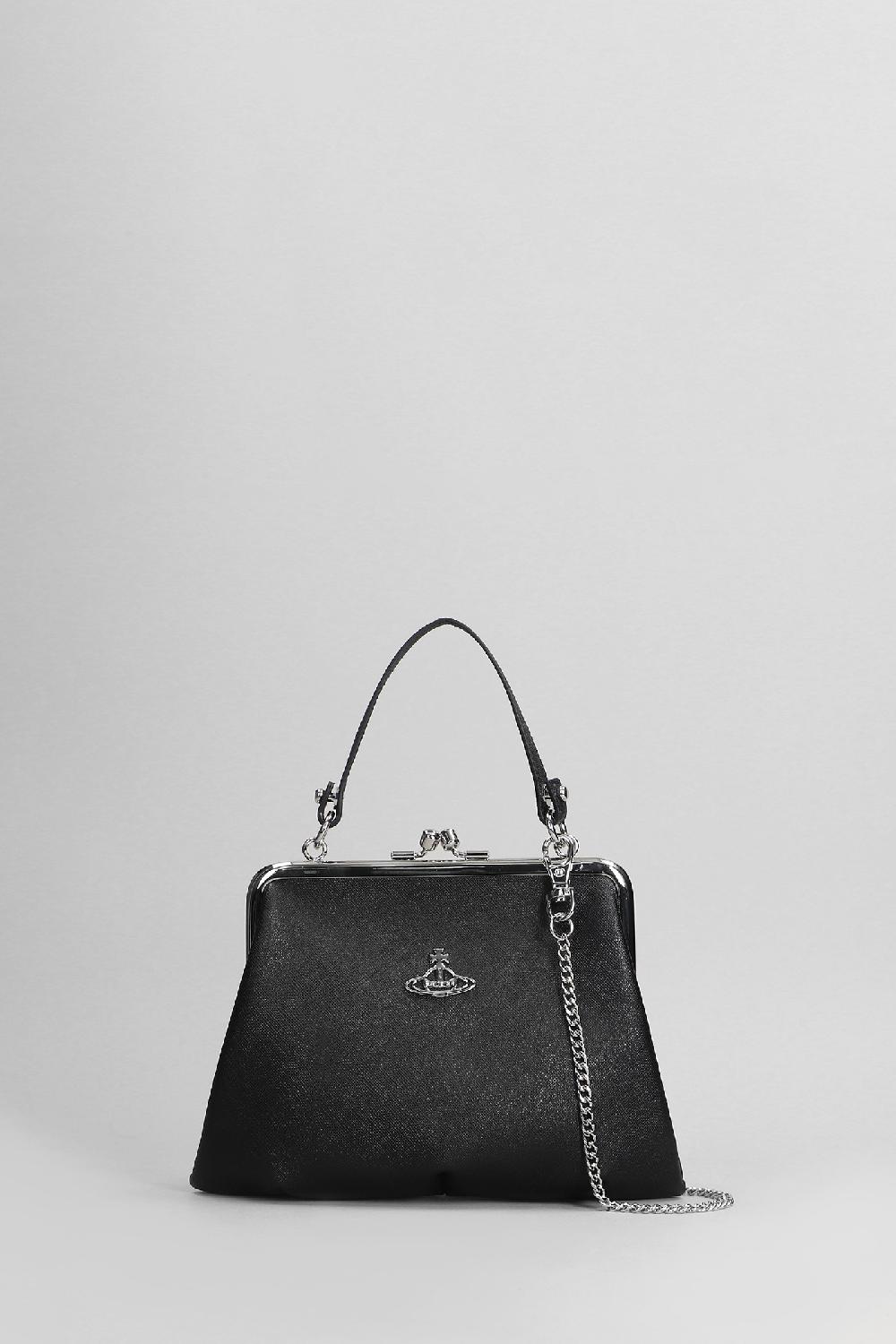 Deliberti Vivienne Westwood Borsa a spalla granny in poliuretano nero cod. 404447 - Deliberti The Luxury Shopping