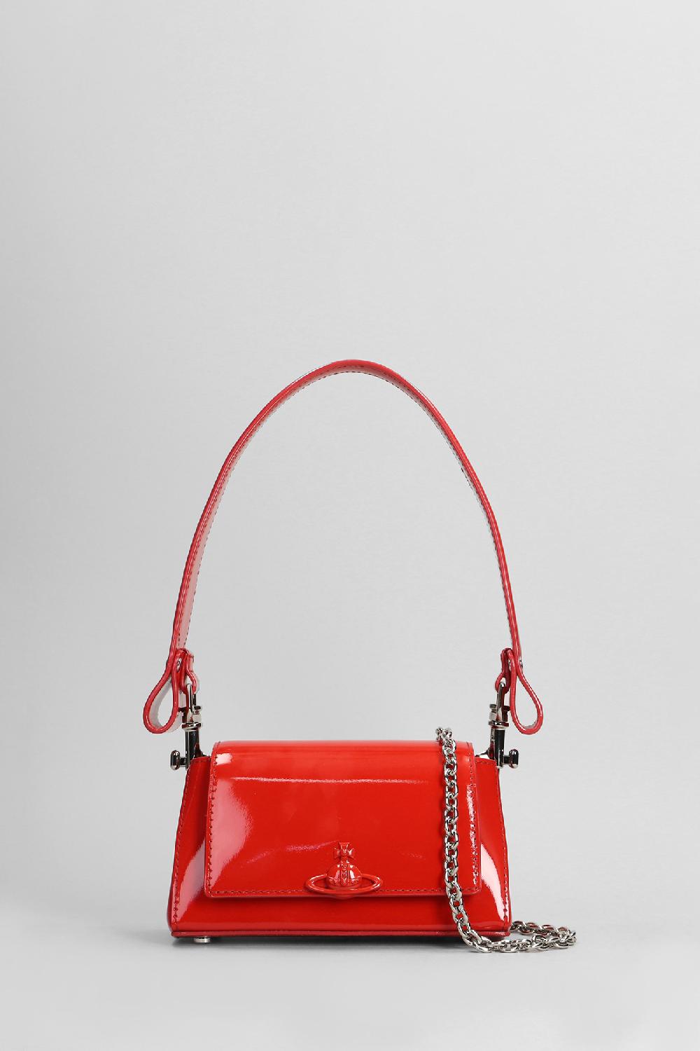 Deliberti Vivienne Westwood Borsa a spalla hazel small in pelle rossa cod. 404483 - Deliberti The Luxury Shopping