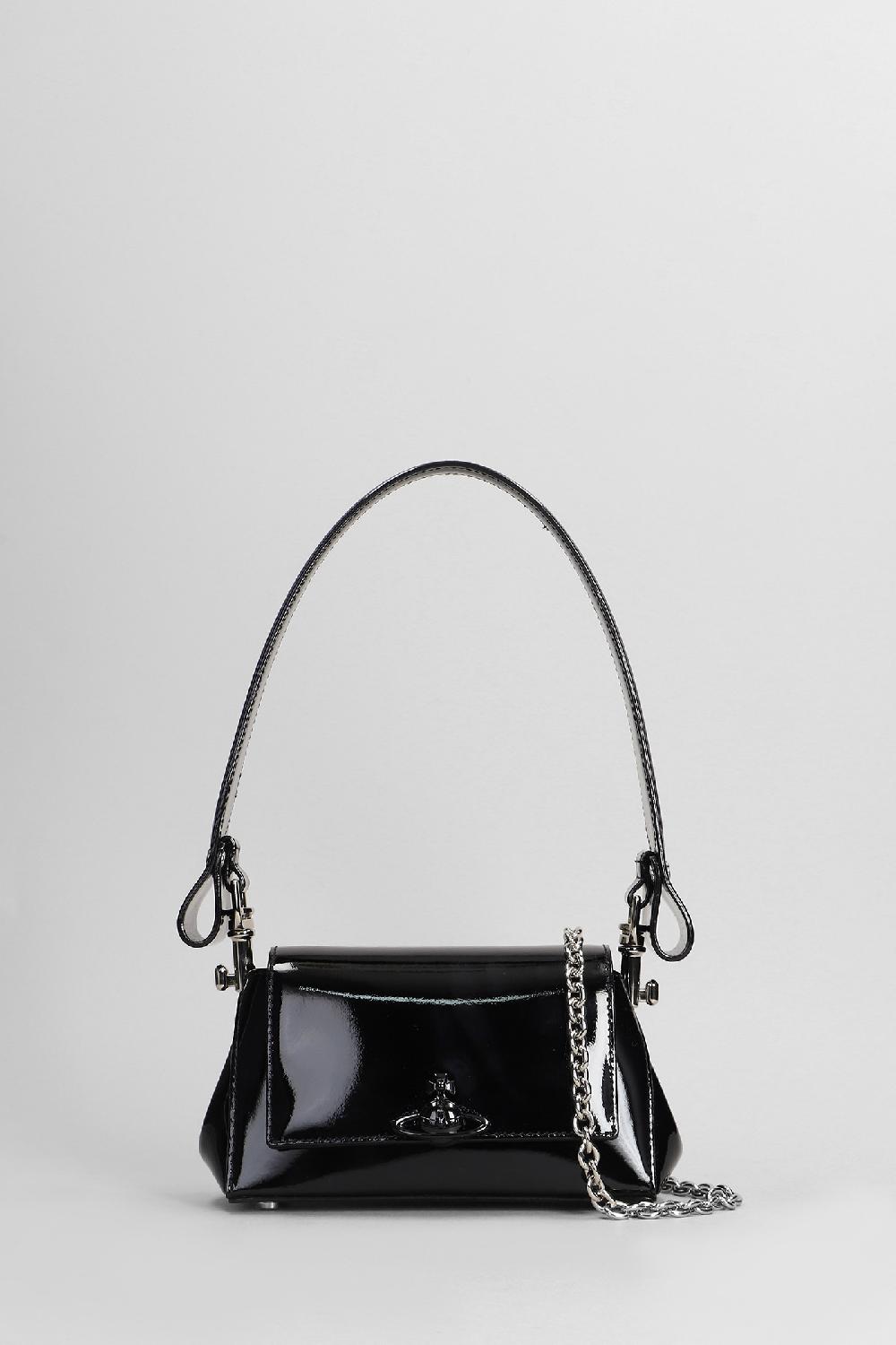 Deliberti Vivienne Westwood Borsa a spalla hazel small in pelle nera cod. 404482 - Deliberti The Luxury Shopping