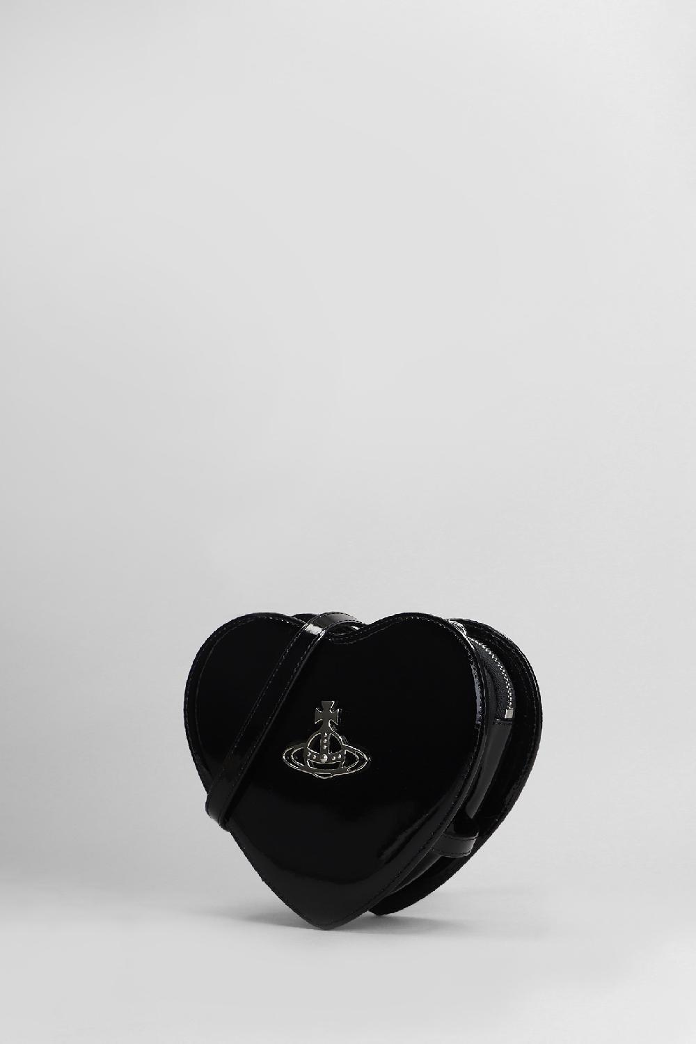 Deliberti Vivienne Westwood Borsa A Spalla Louise Heart In Pelle Nera Cod. 404444 - Deliberti The Luxury Shopping