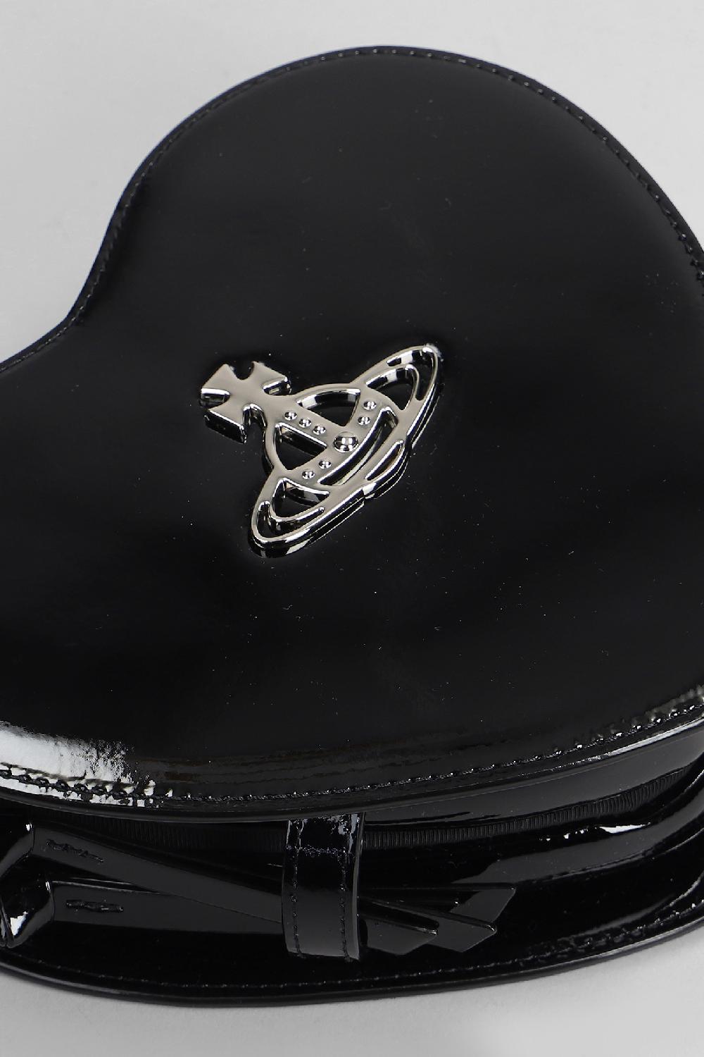 Deliberti Vivienne Westwood Borsa A Spalla Louise Heart In Pelle Nera Cod. 404444 - Deliberti The Luxury Shopping