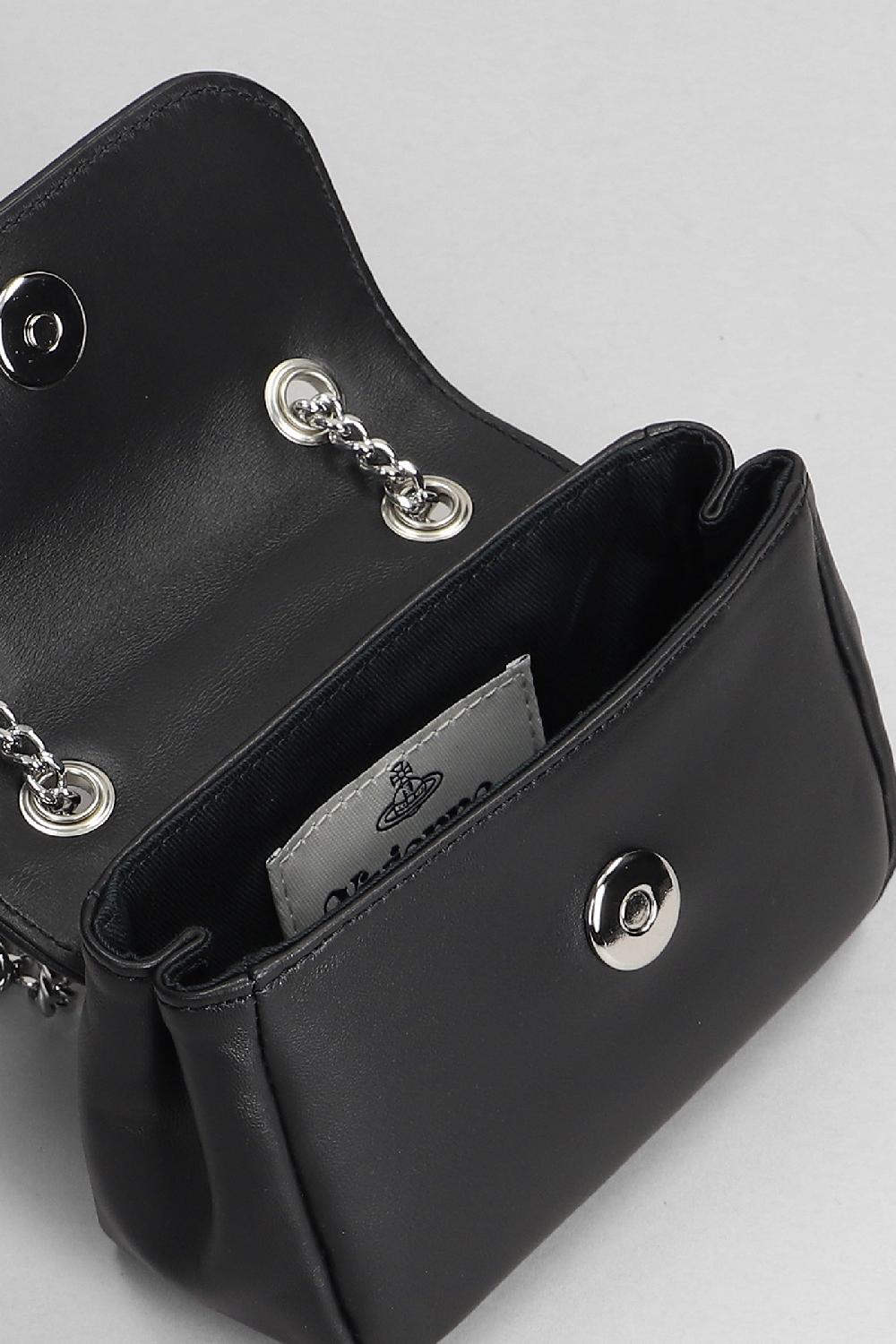 Deliberti Vivienne Westwood Borsa A Spalla Small Purse Chain In Pelle Nera Cod. 404452 - Deliberti The Luxury Shopping