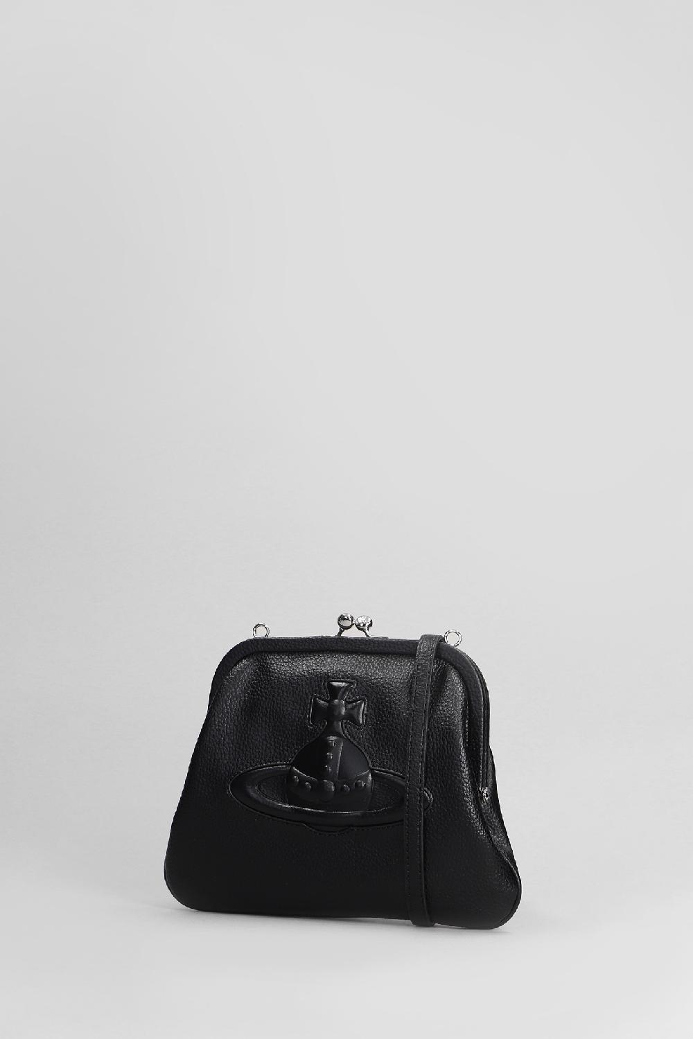 Deliberti Vivienne Westwood Borsa A Spalla Vivienne Clutch In Poliuretano Nero Cod. 404448 - Deliberti The Luxury Shopping