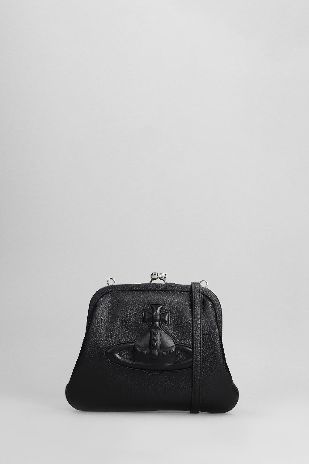 Deliberti Vivienne Westwood Borsa a spalla vivienne clutch in poliuretano nero cod. 404448 - Deliberti The Luxury Shopping