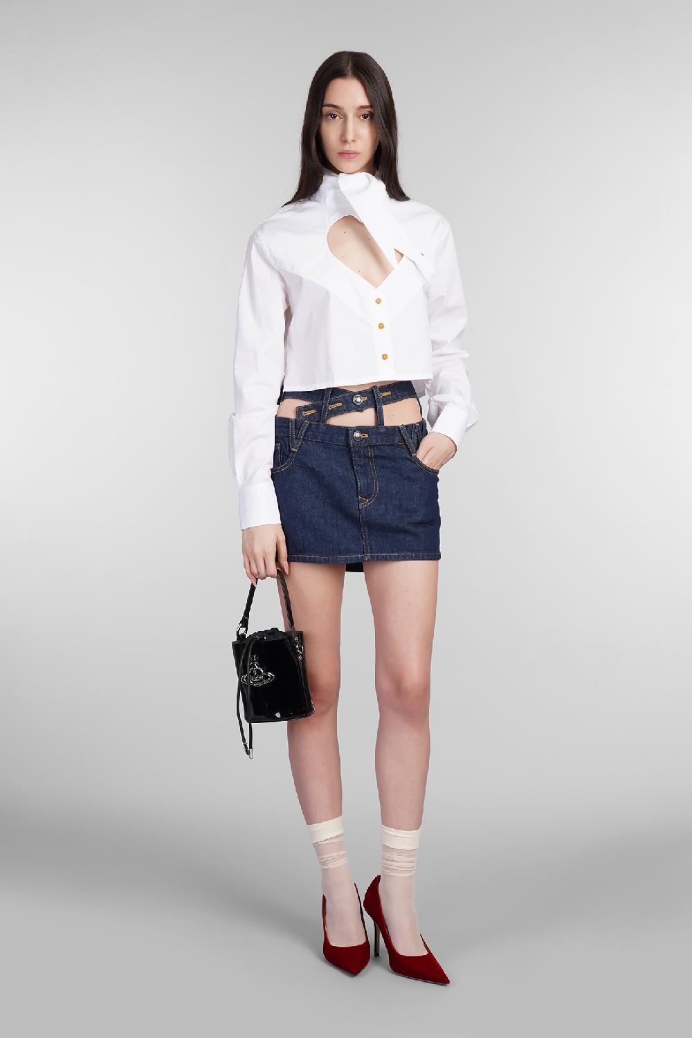 Deliberti Vivienne Westwood Gonna In Cotone Blu Cod. 404457 - Deliberti The Luxury Shopping