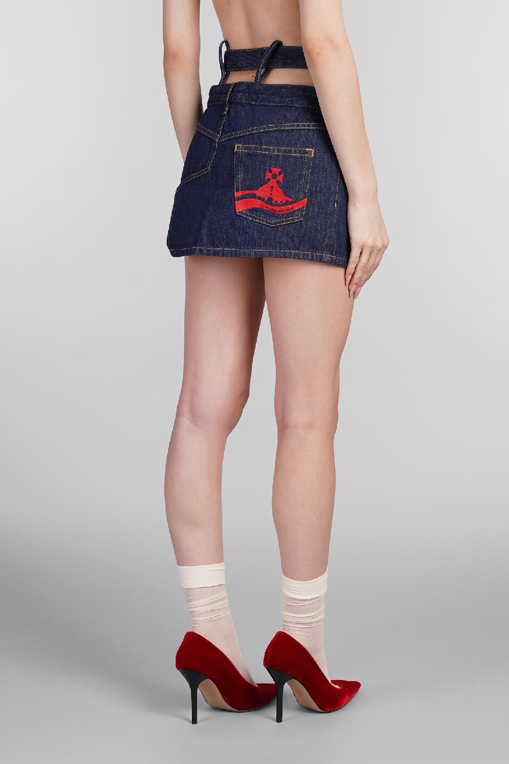 Deliberti Vivienne Westwood Gonna In Cotone Blu Cod. 404457 - Deliberti The Luxury Shopping