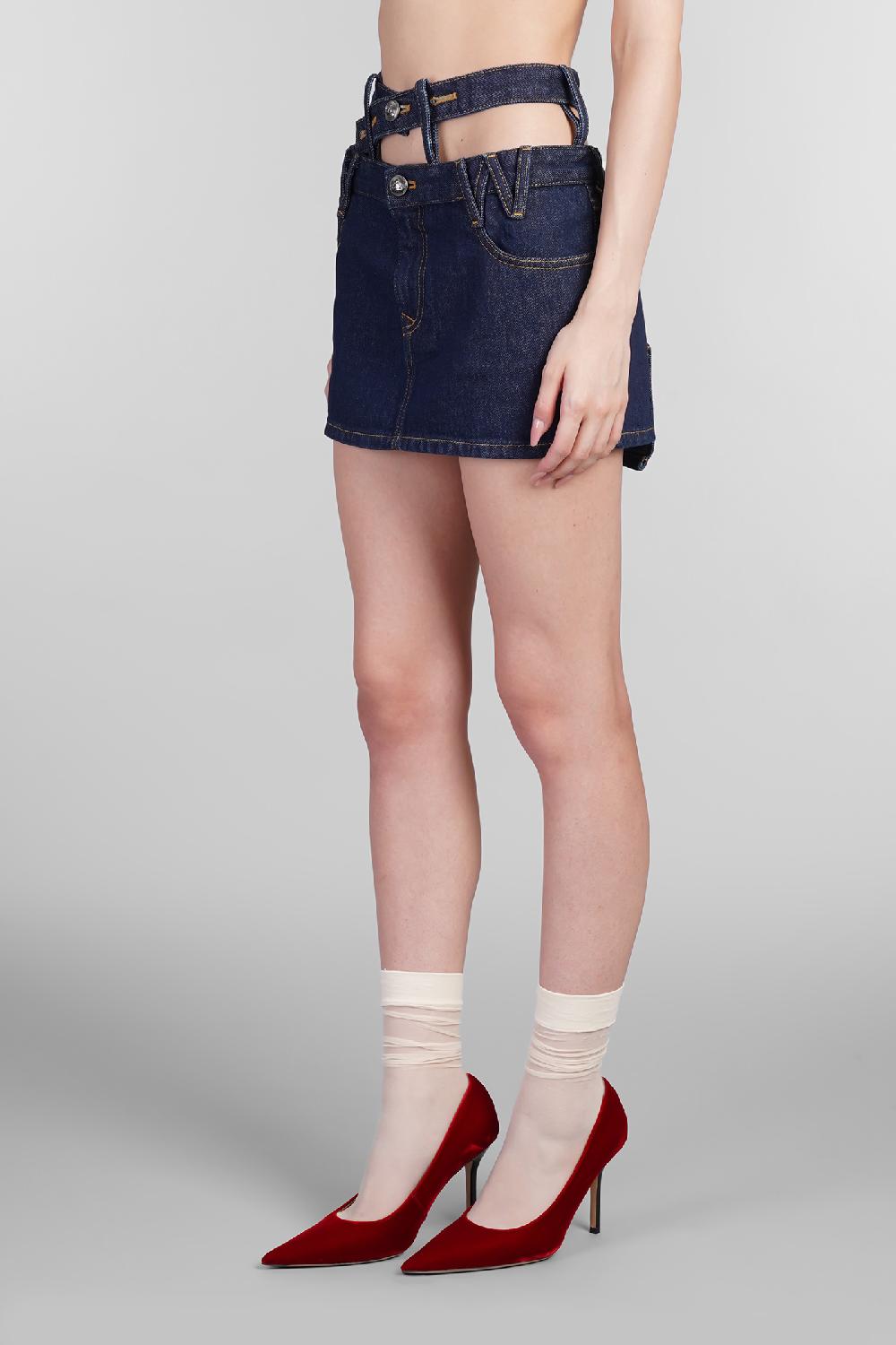 Deliberti Vivienne Westwood Gonna In Cotone Blu Cod. 404457 - Deliberti The Luxury Shopping