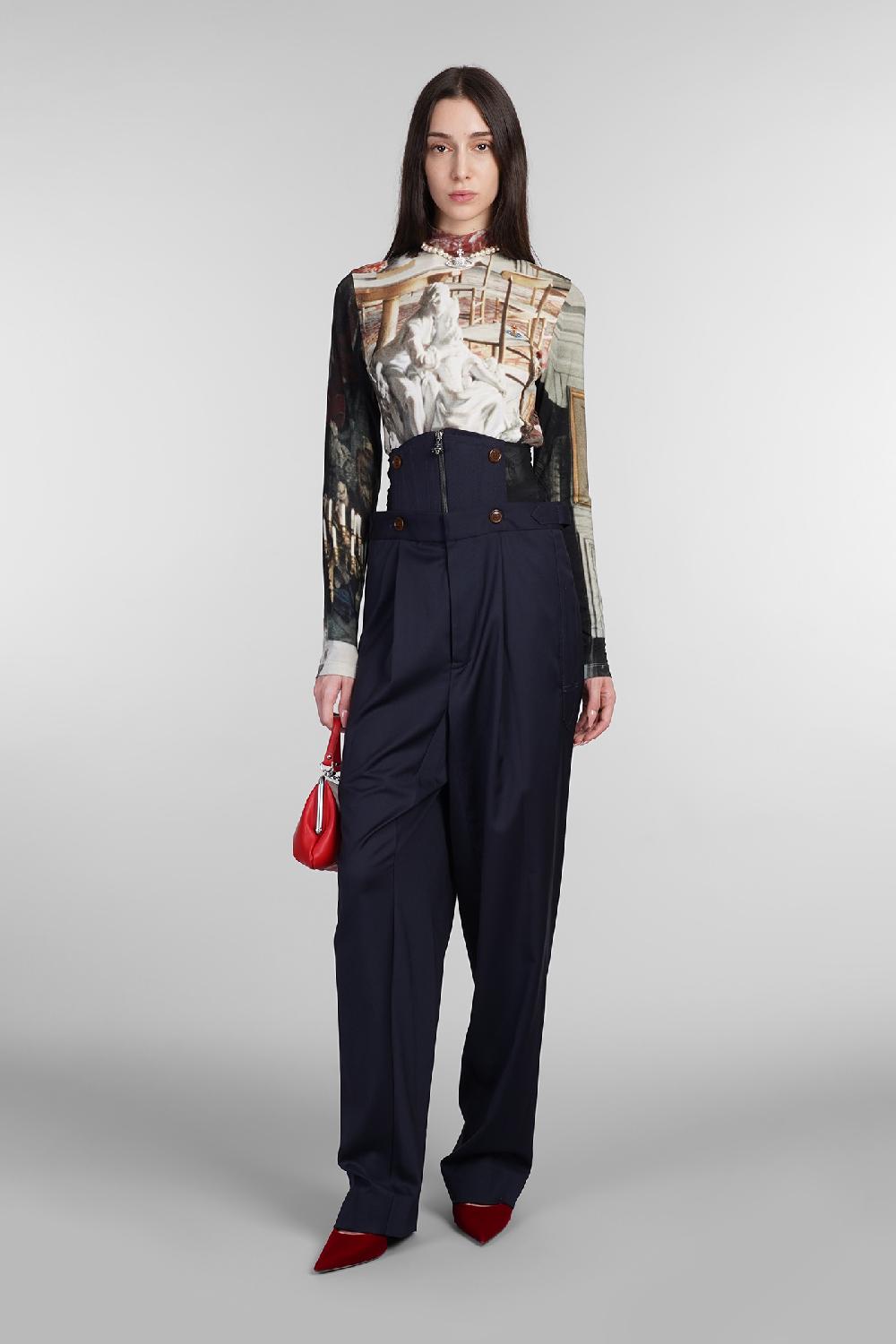 Deliberti Vivienne Westwood Pantalone In Lana Blu Cod. 404466 - Deliberti The Luxury Shopping